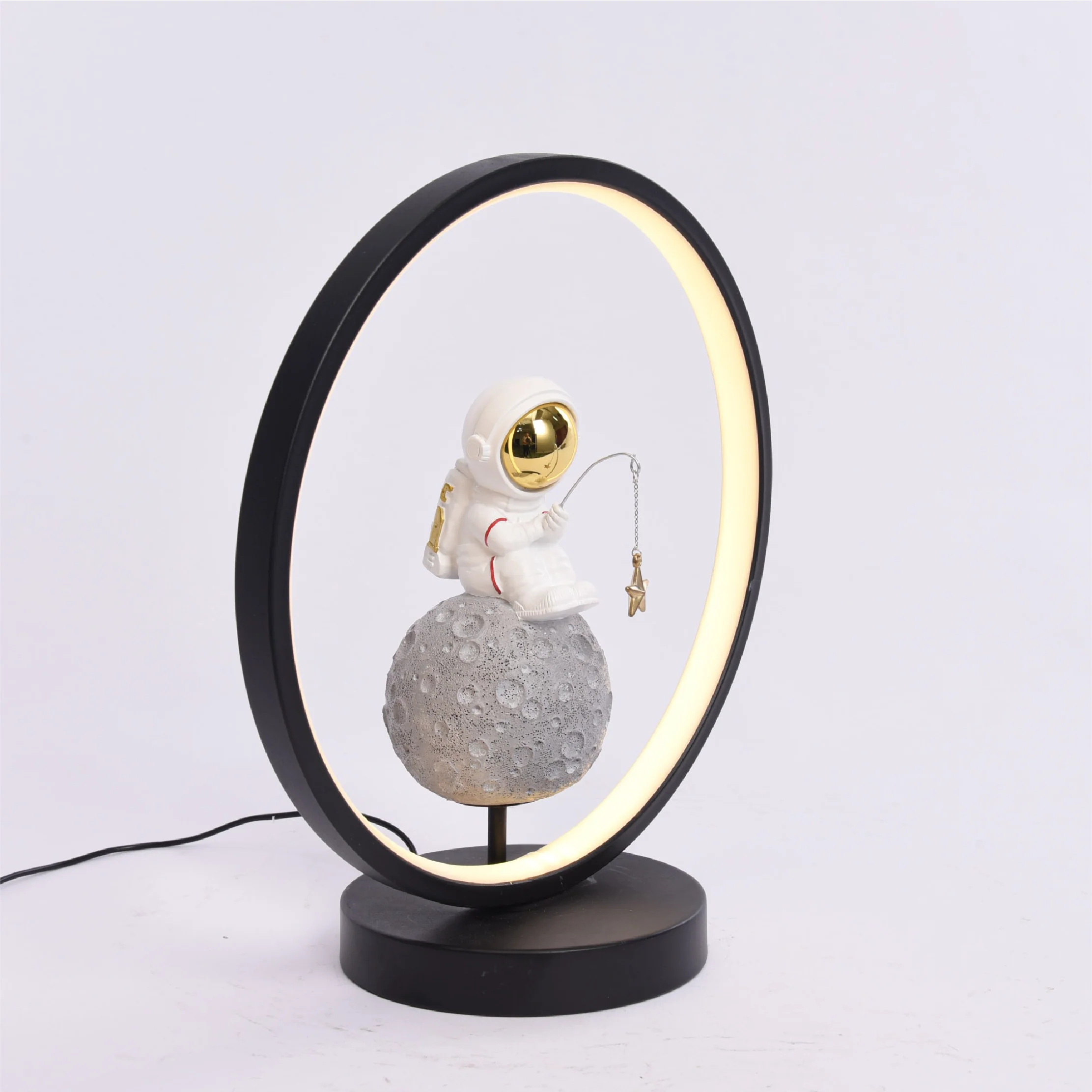 Resin Astronaut Table Lamp with USB Cable - Image 5