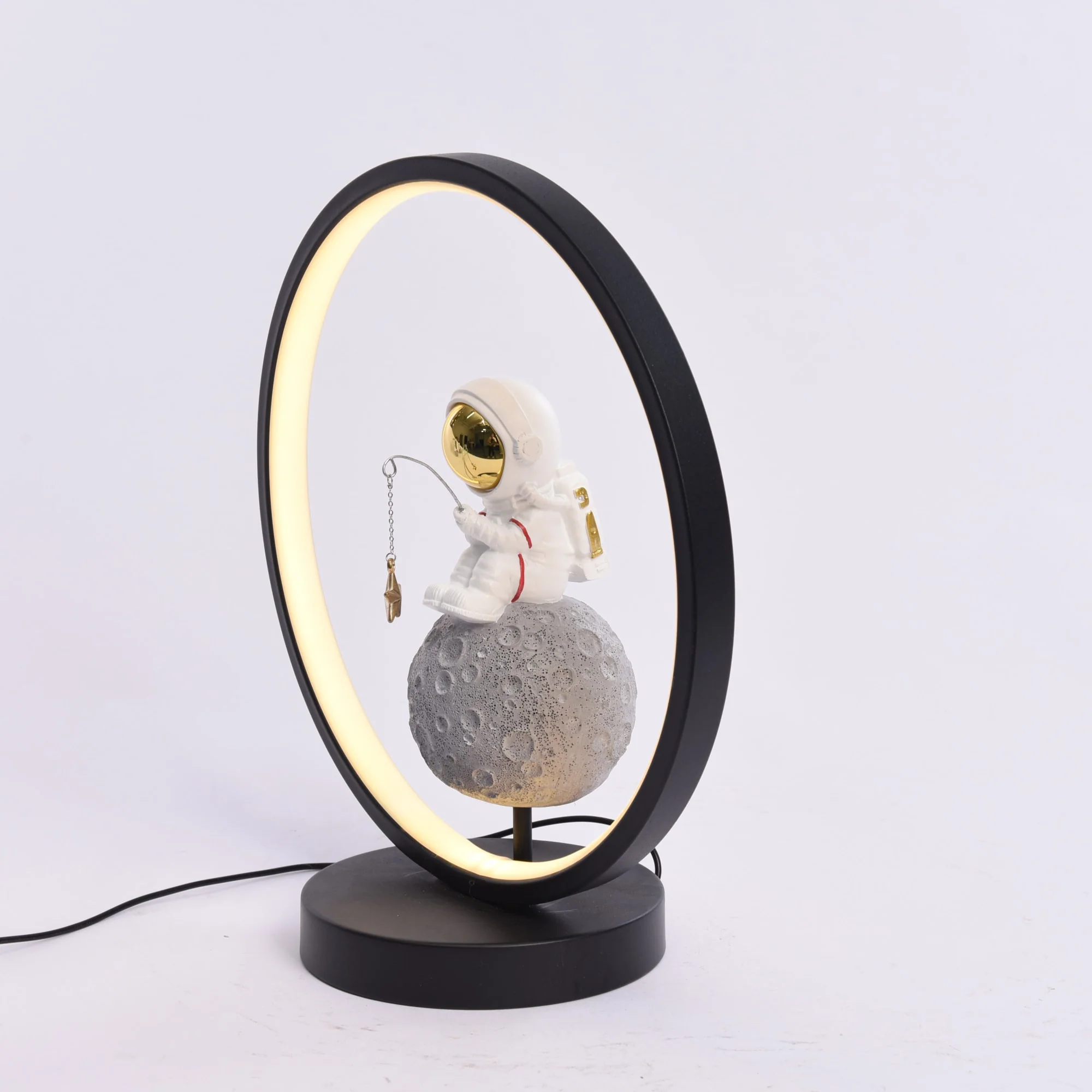 Resin Astronaut Table Lamp with USB Cable - Image 6