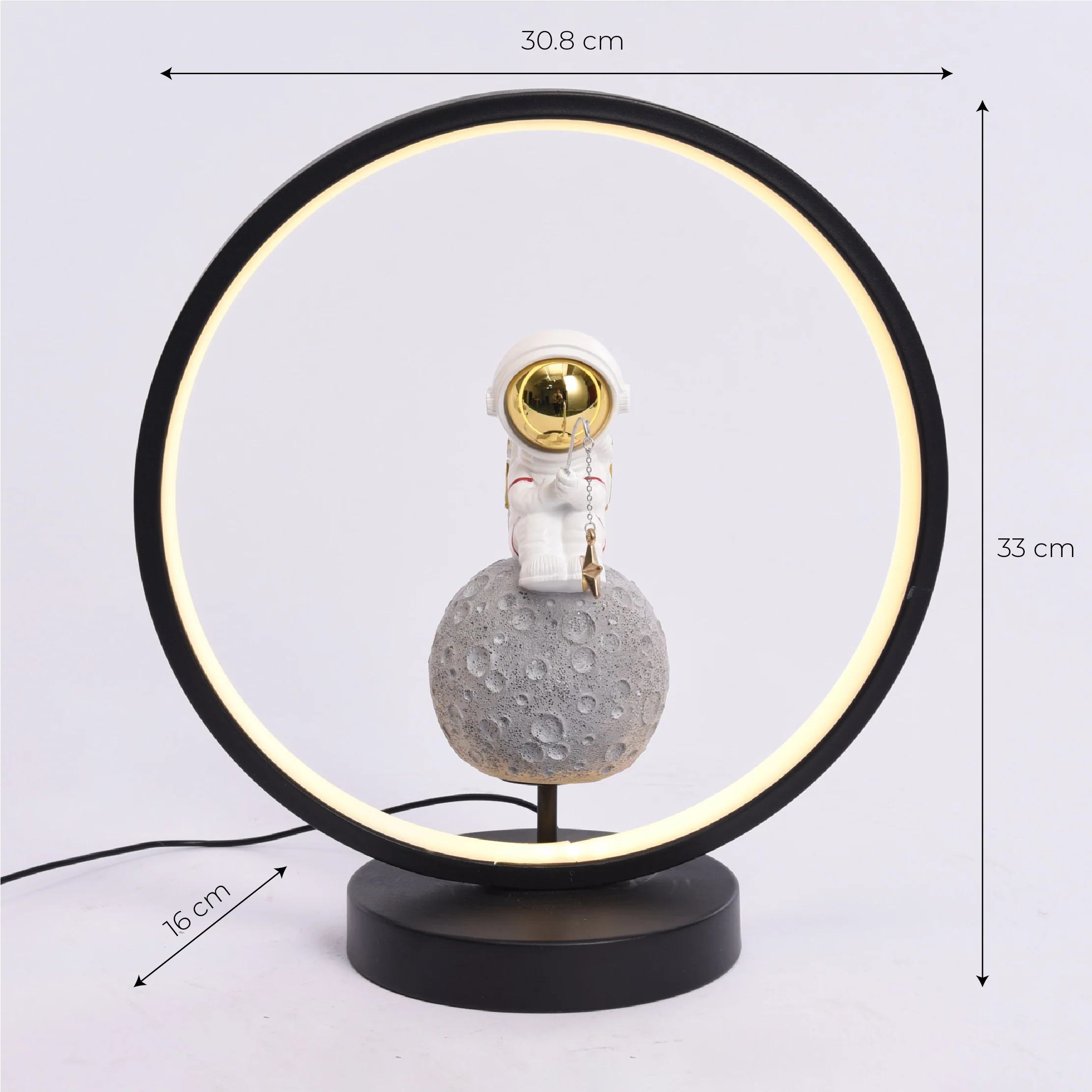 Resin Astronaut Table Lamp with USB Cable - Image 9