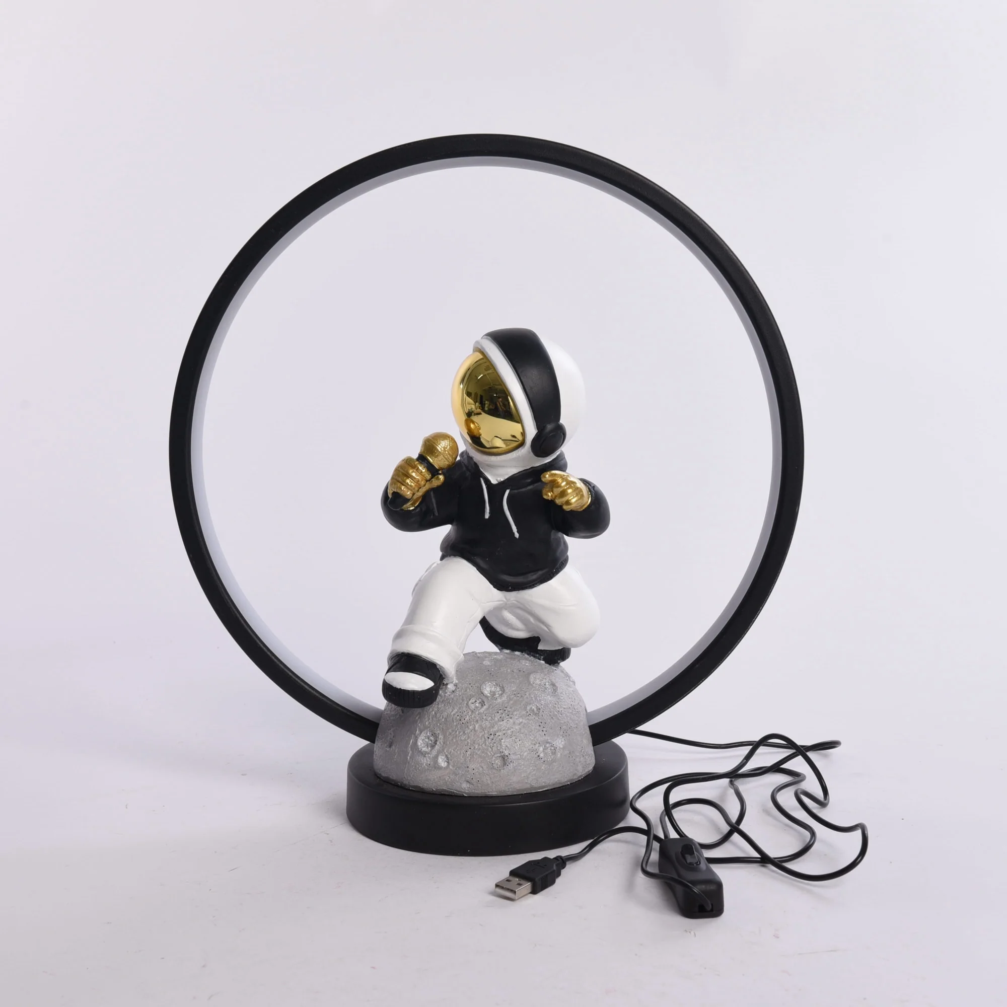 Resin Astronaut Table Lamp with USB Cable - Image 3