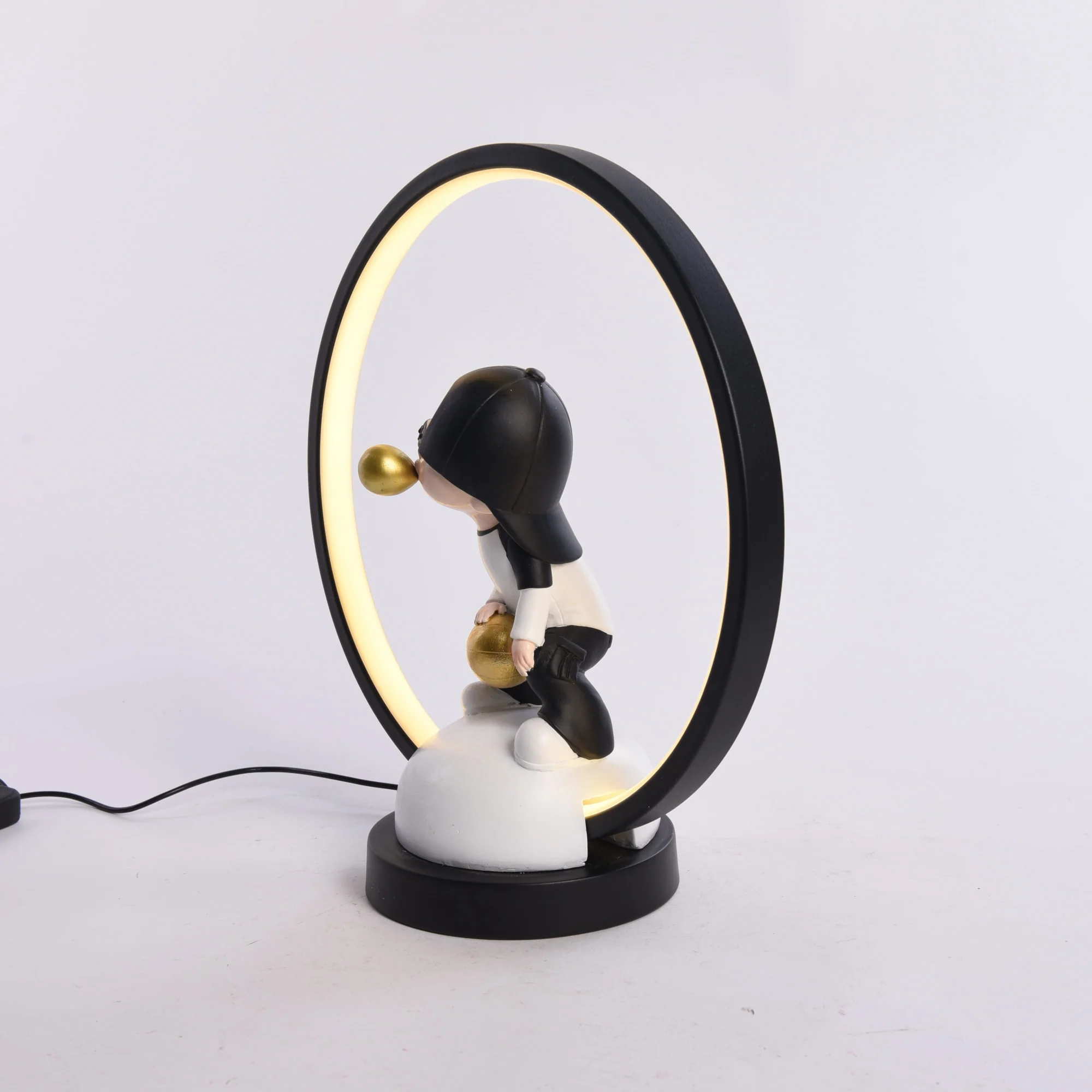 Resin Bubble Boy Table Lamp with USB Cable - Image 8