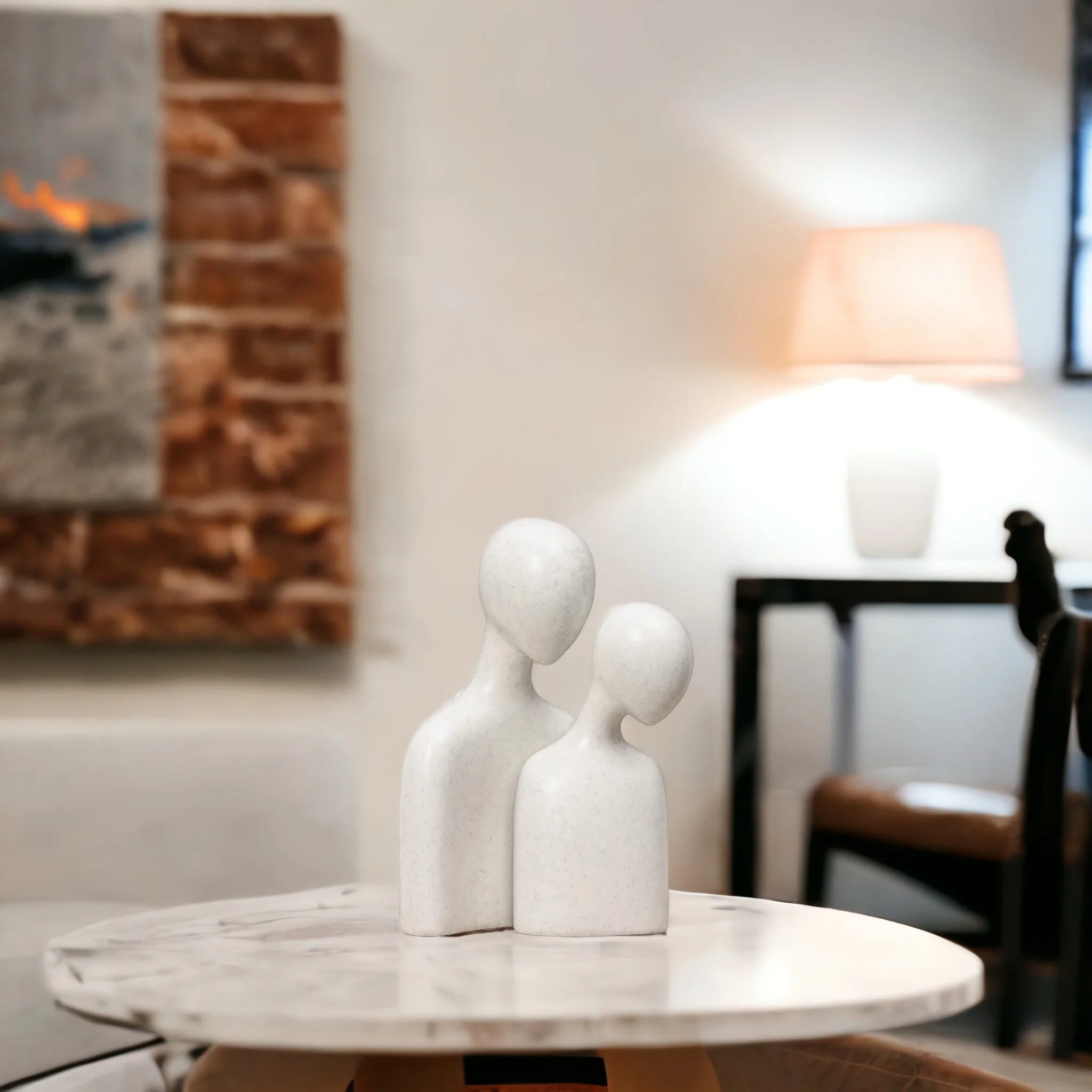 Love Couple Resin Sculpture (White) - Image 13