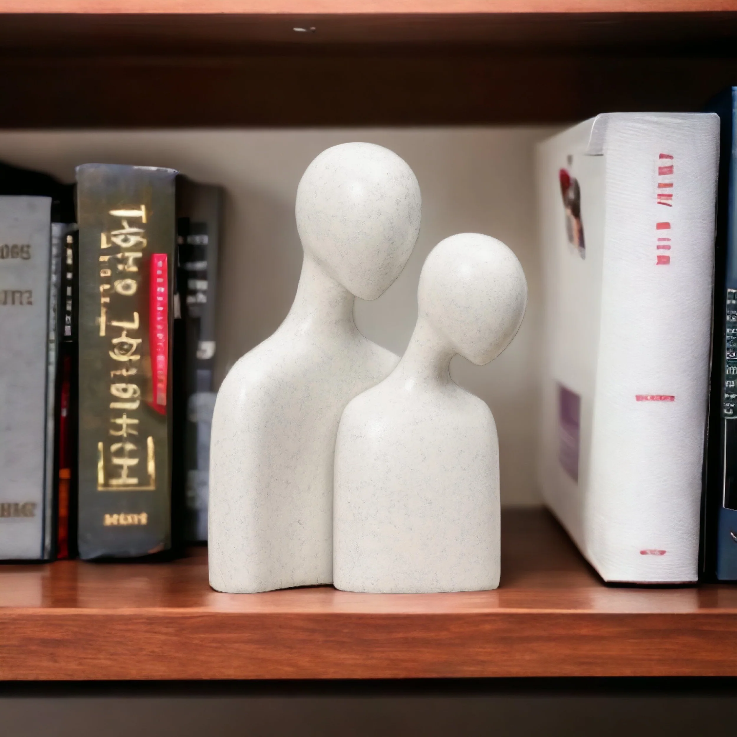 Love Couple Resin Sculpture (White) - Image 4