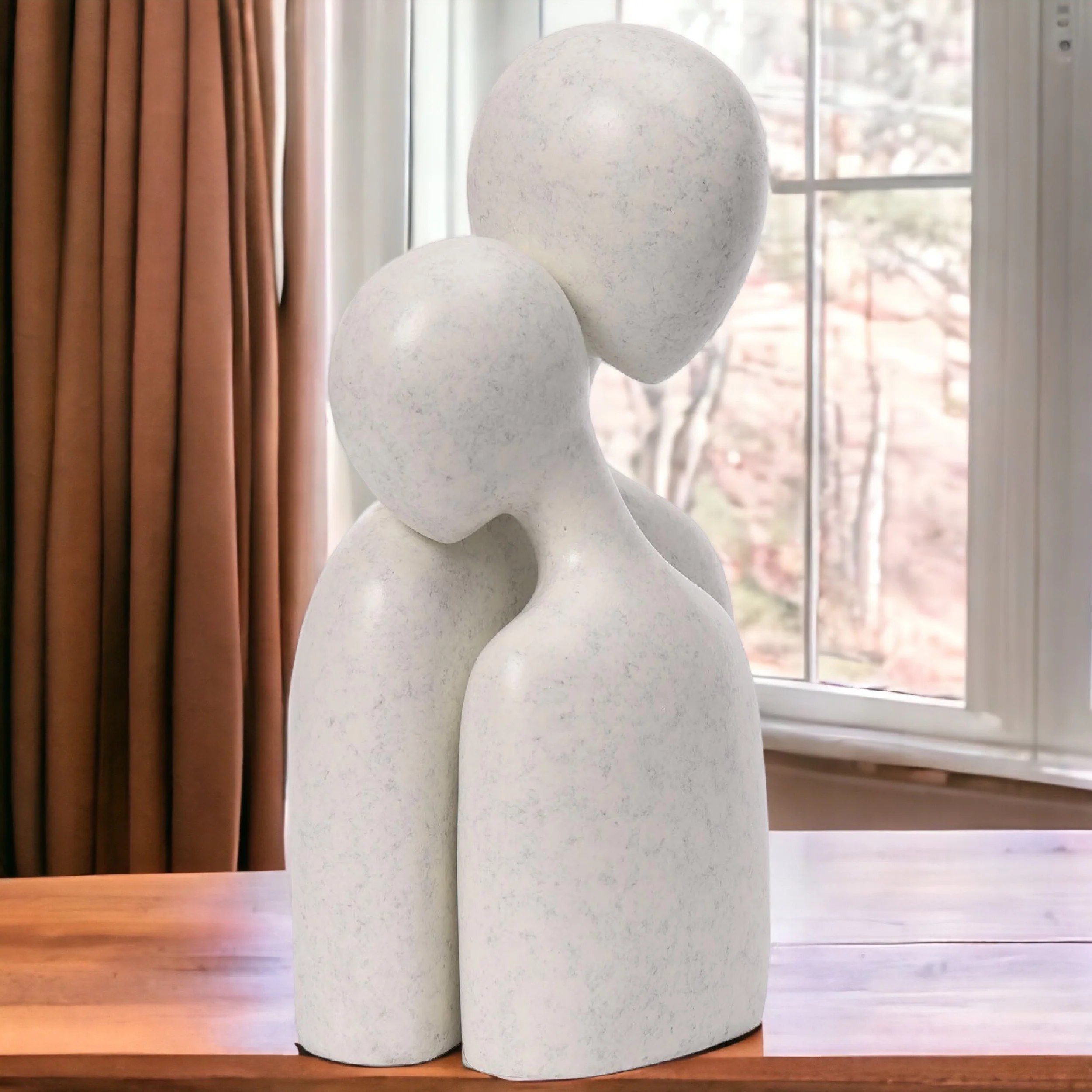 Love Couple Resin Sculpture (White) - Image 7