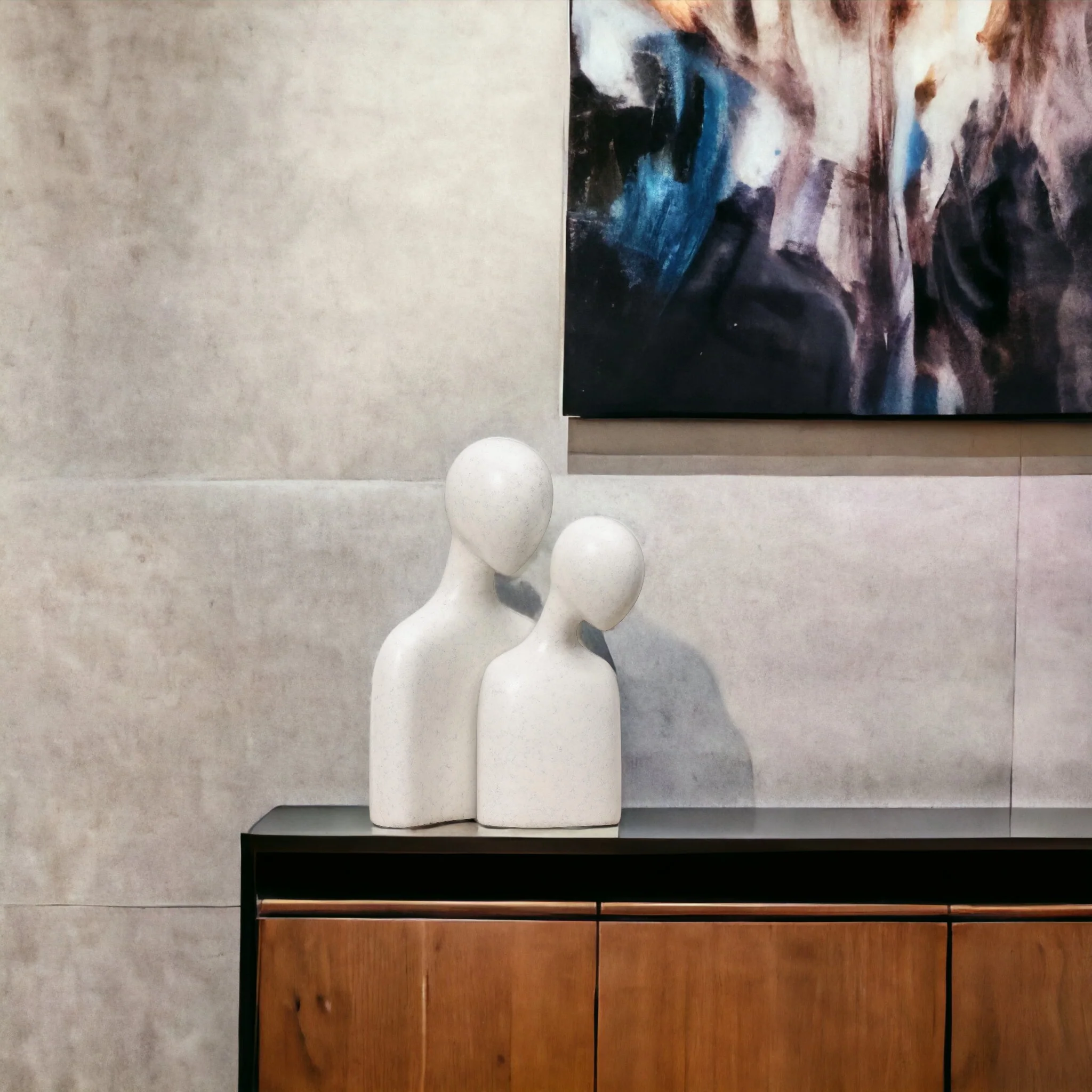 Love Couple Resin Sculpture (White) - Image 9