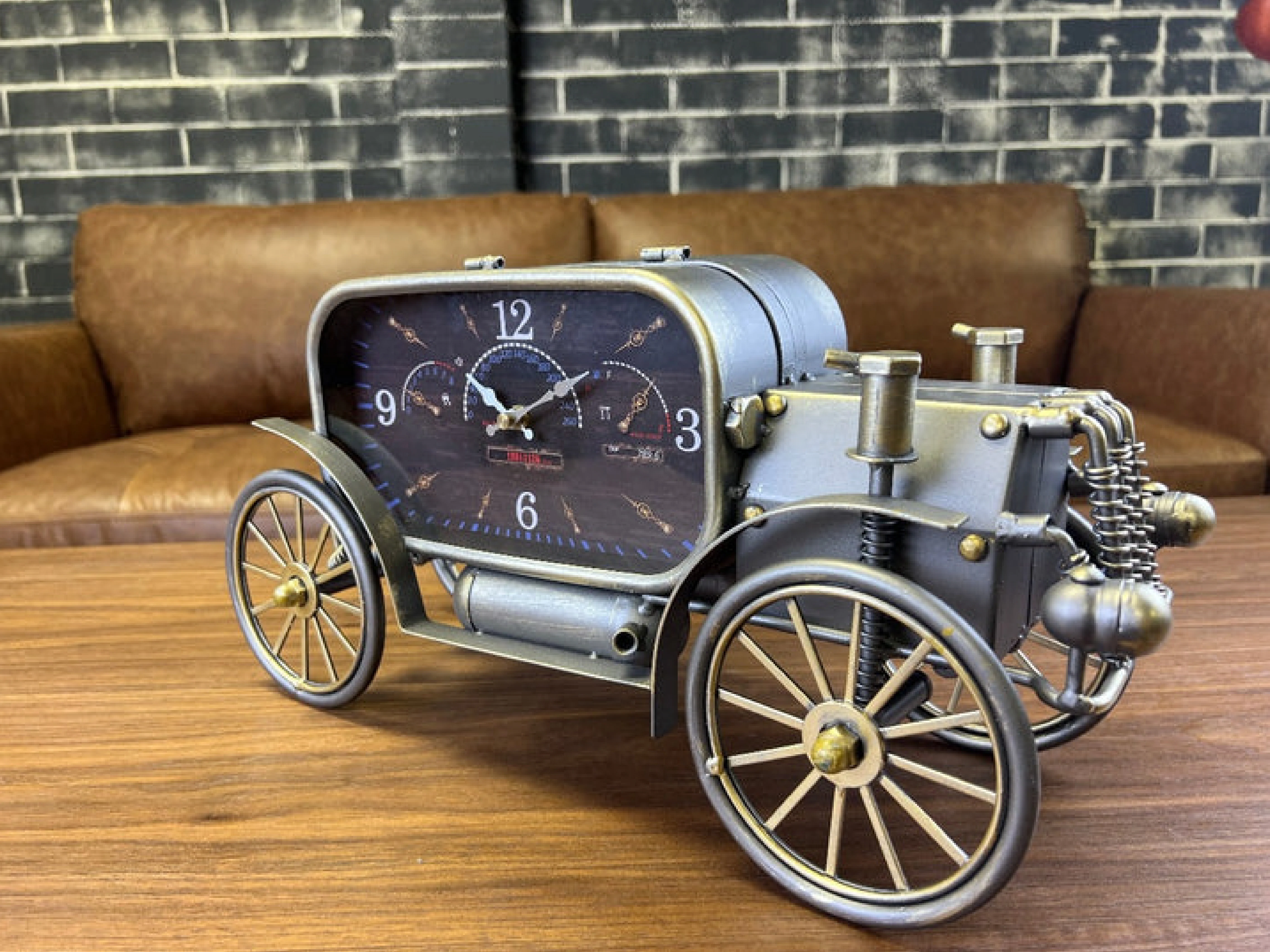 Retro Henry Vintage Car Table Clock (43cm)