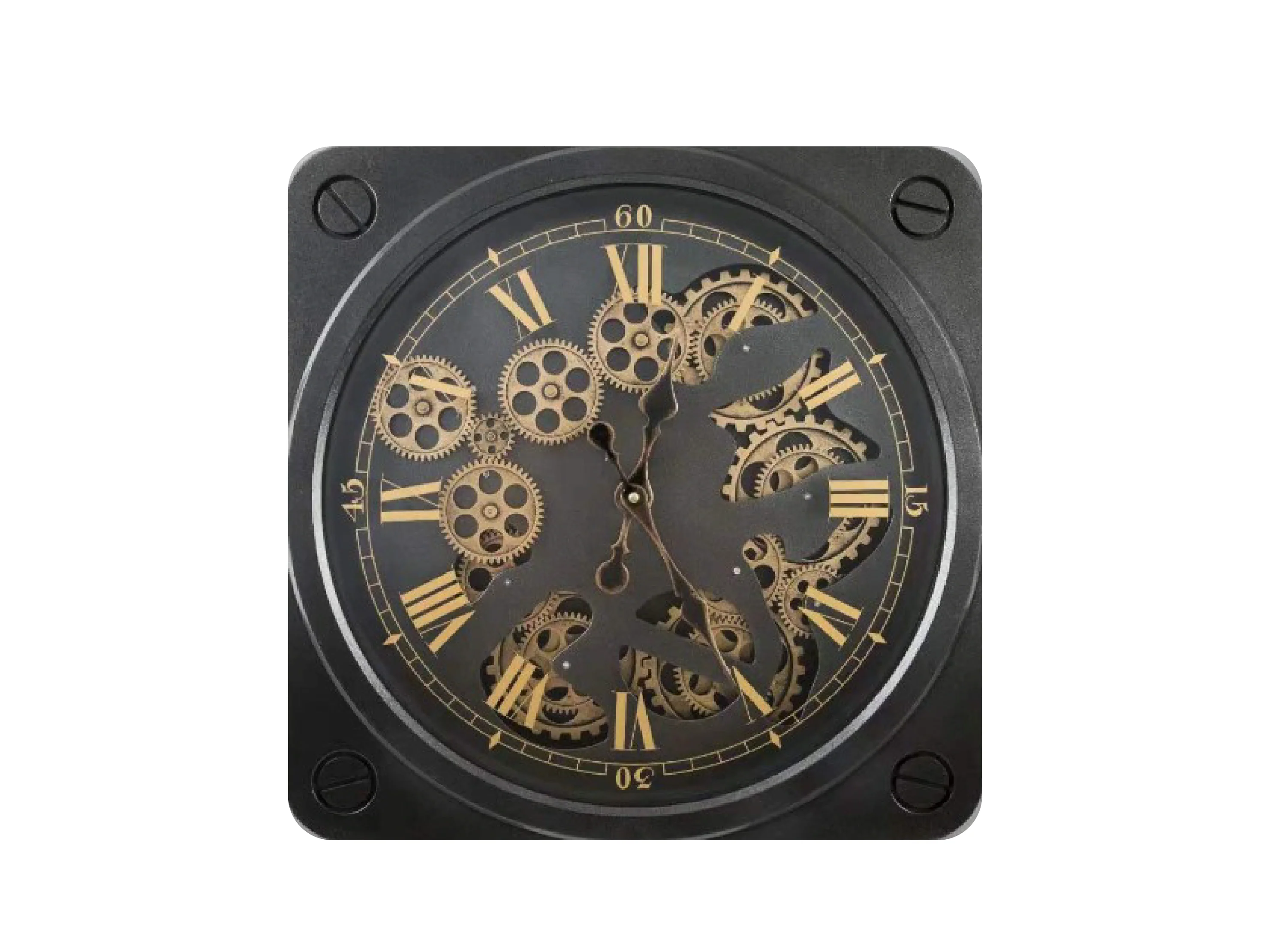 Rexon Mechanical Gear Wall Clock with Roman Numerals (50 cm) - Image 2