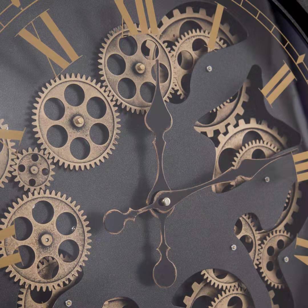Rexon Mechanical Gear Wall Clock with Roman Numerals (35 cm) - Image 4