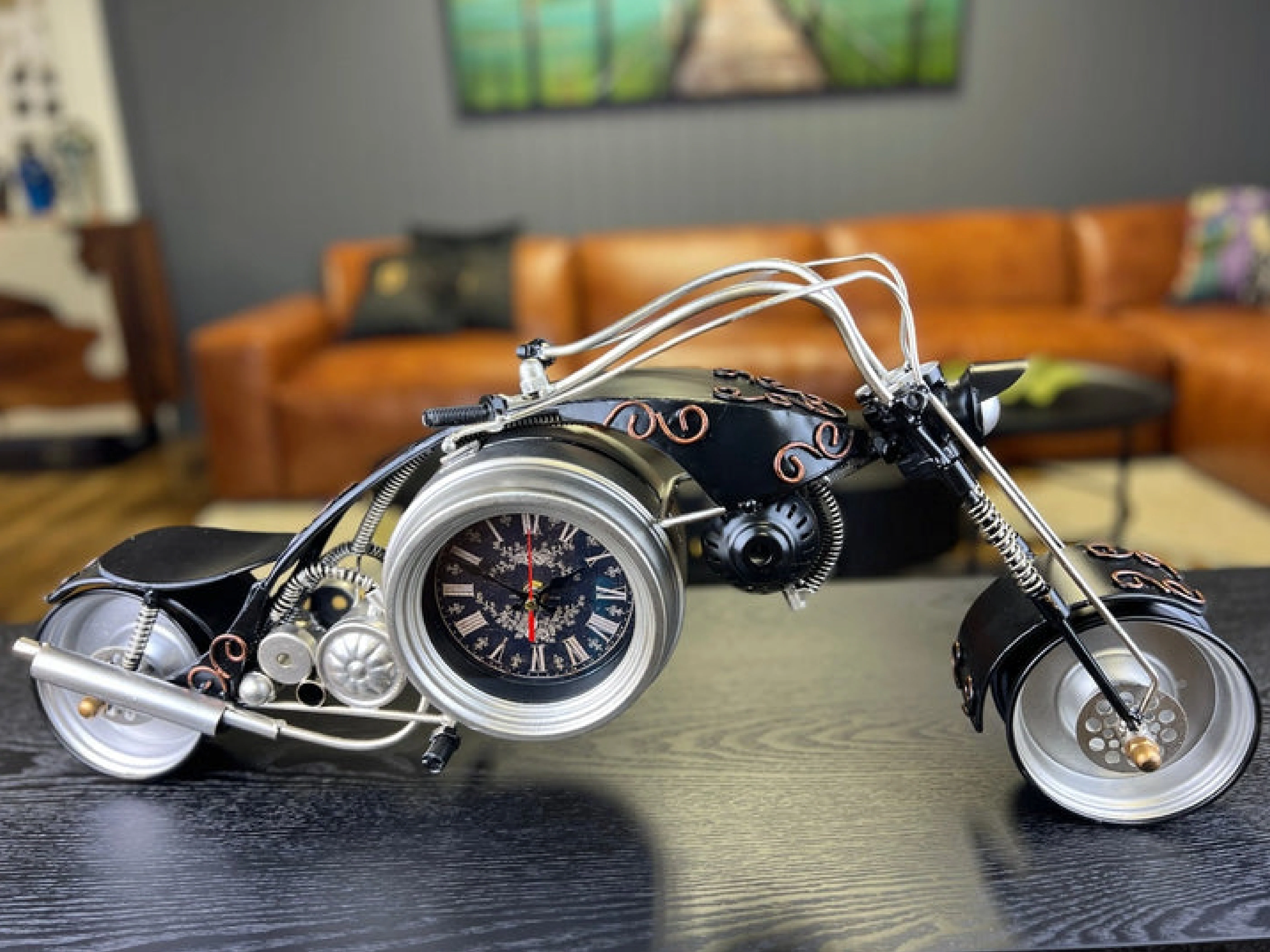 Roadster Vintage Style Motorbike Table Clock – 65cm