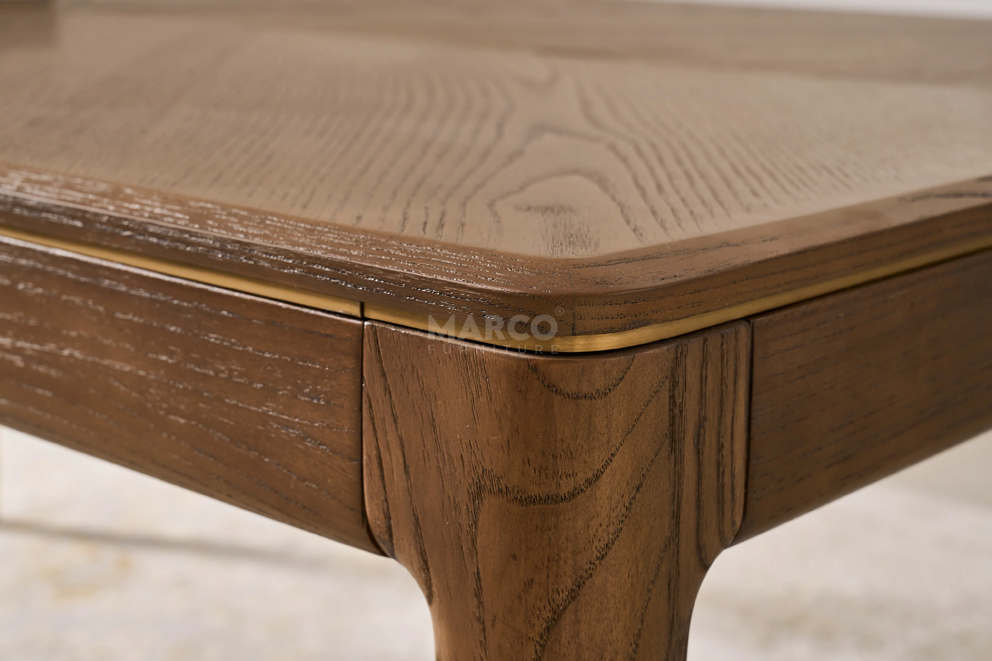 Roma 6 Seater Rectangle Dining Table - Natural Ash Veneer Legs - Image 5