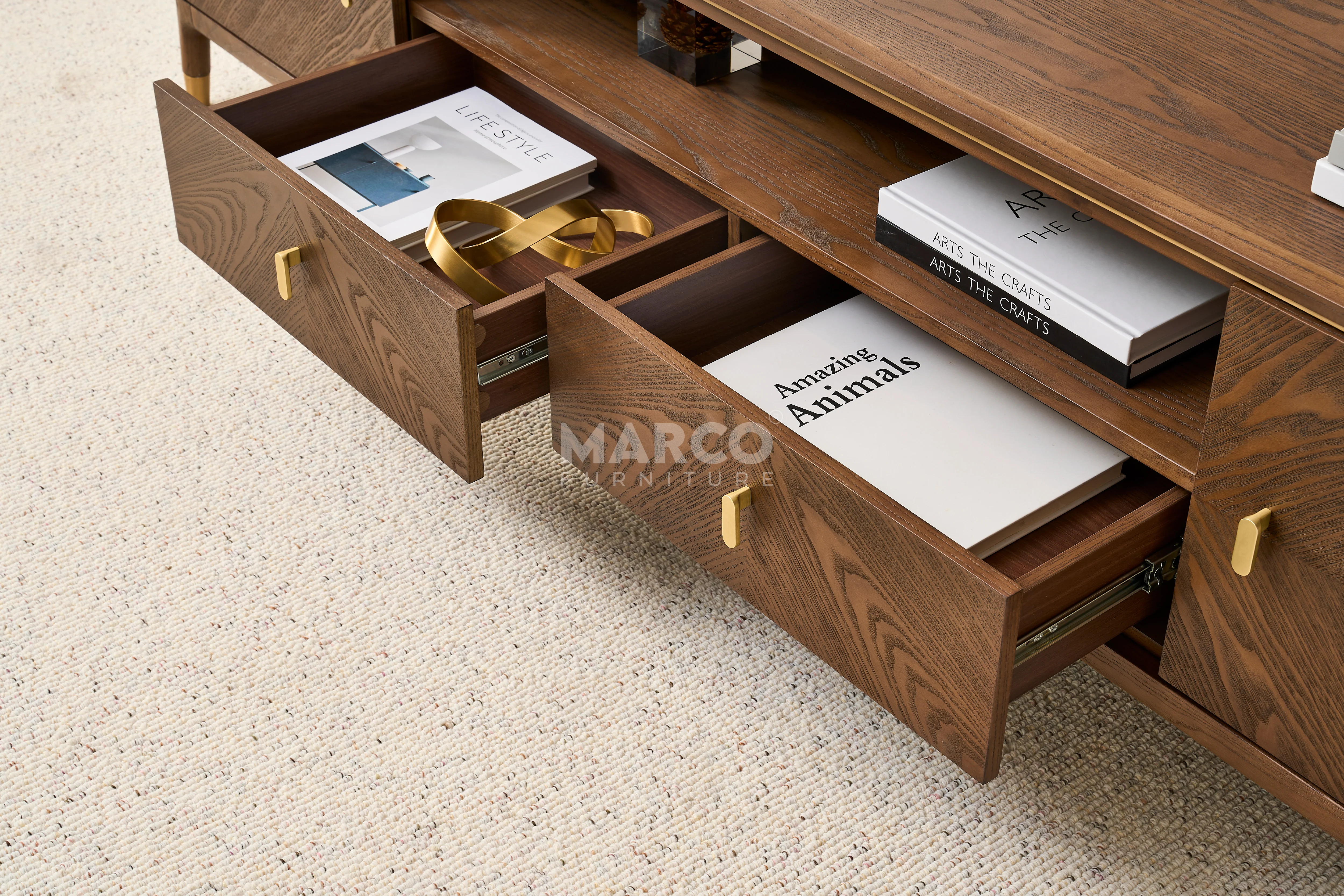 Roma Ash Veneer Entertainment Unit with Storage - Image 12