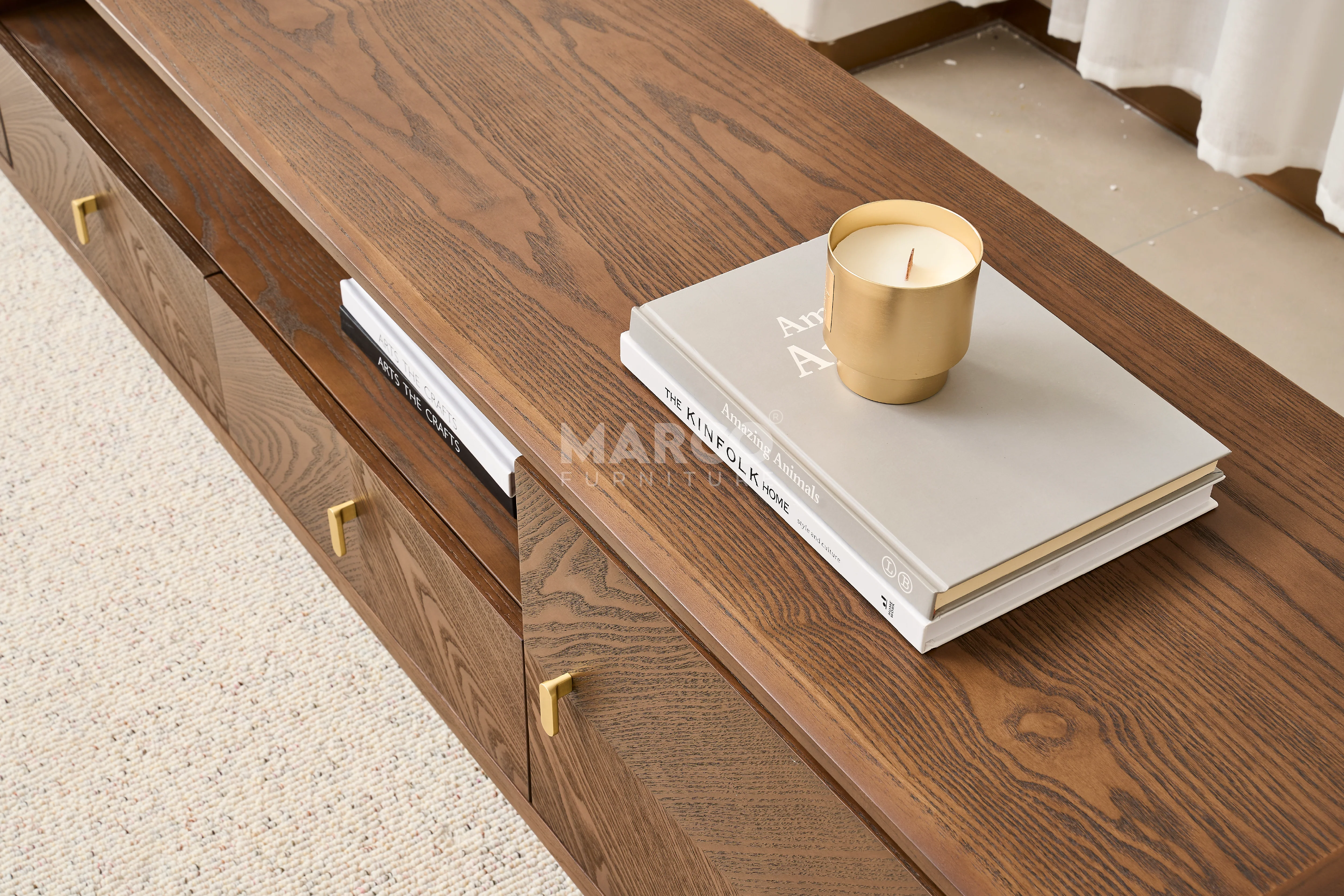 Roma Ash Veneer Entertainment Unit with Storage - Image 9