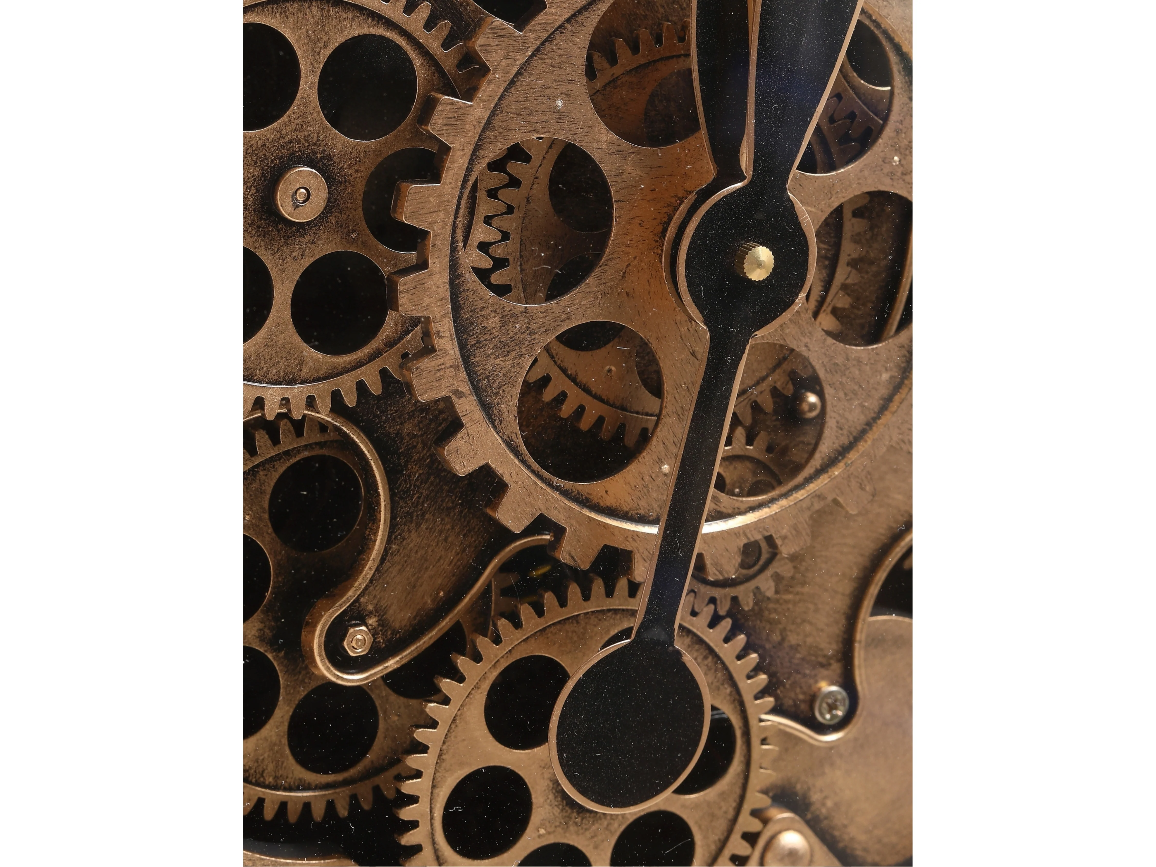 Rustic Vintage Skeleton Gear Wall Clock (66cm) - Image 3