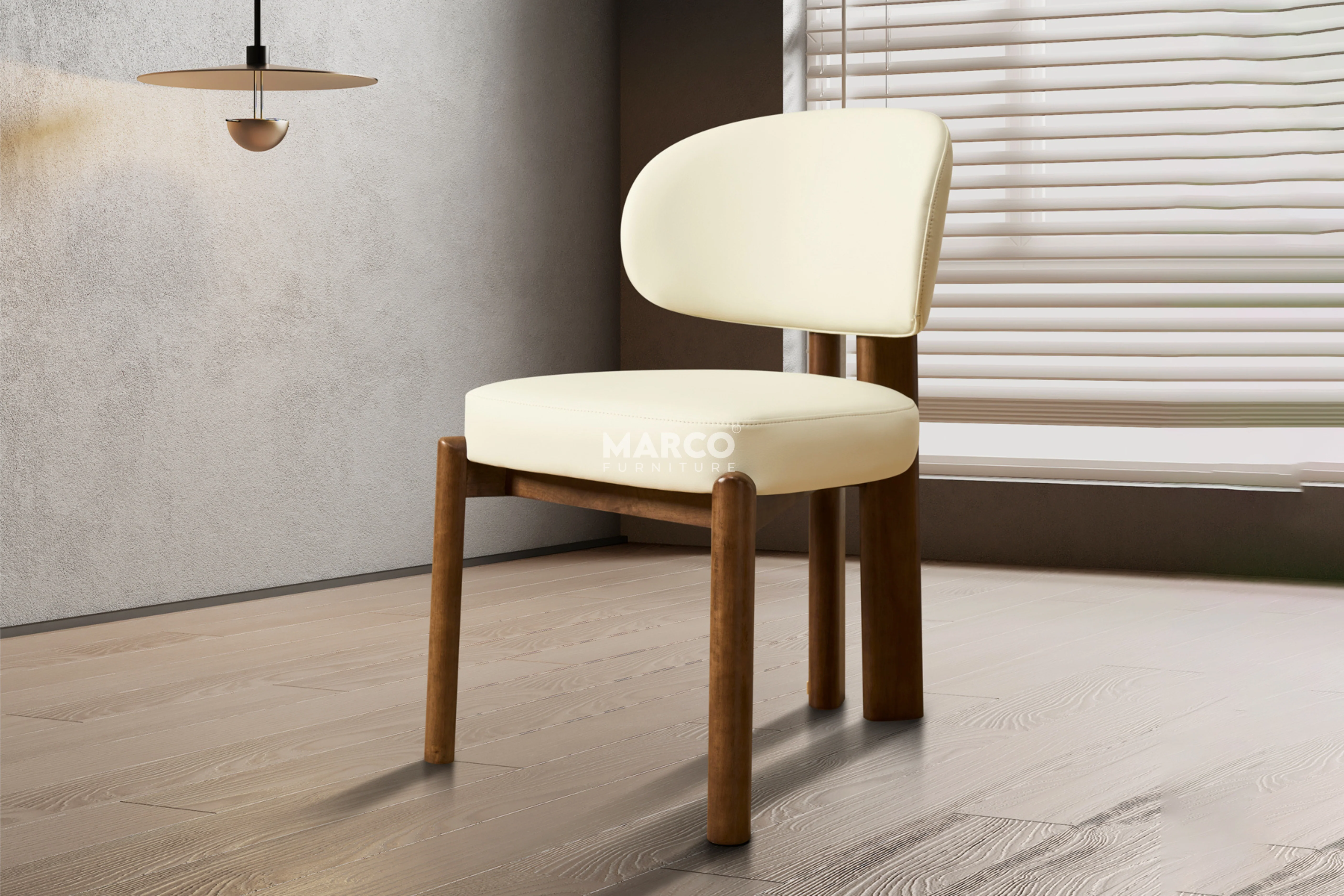 Sofie Black Leather Dining Chair – Modern Design with Wooden Legs - Image 4