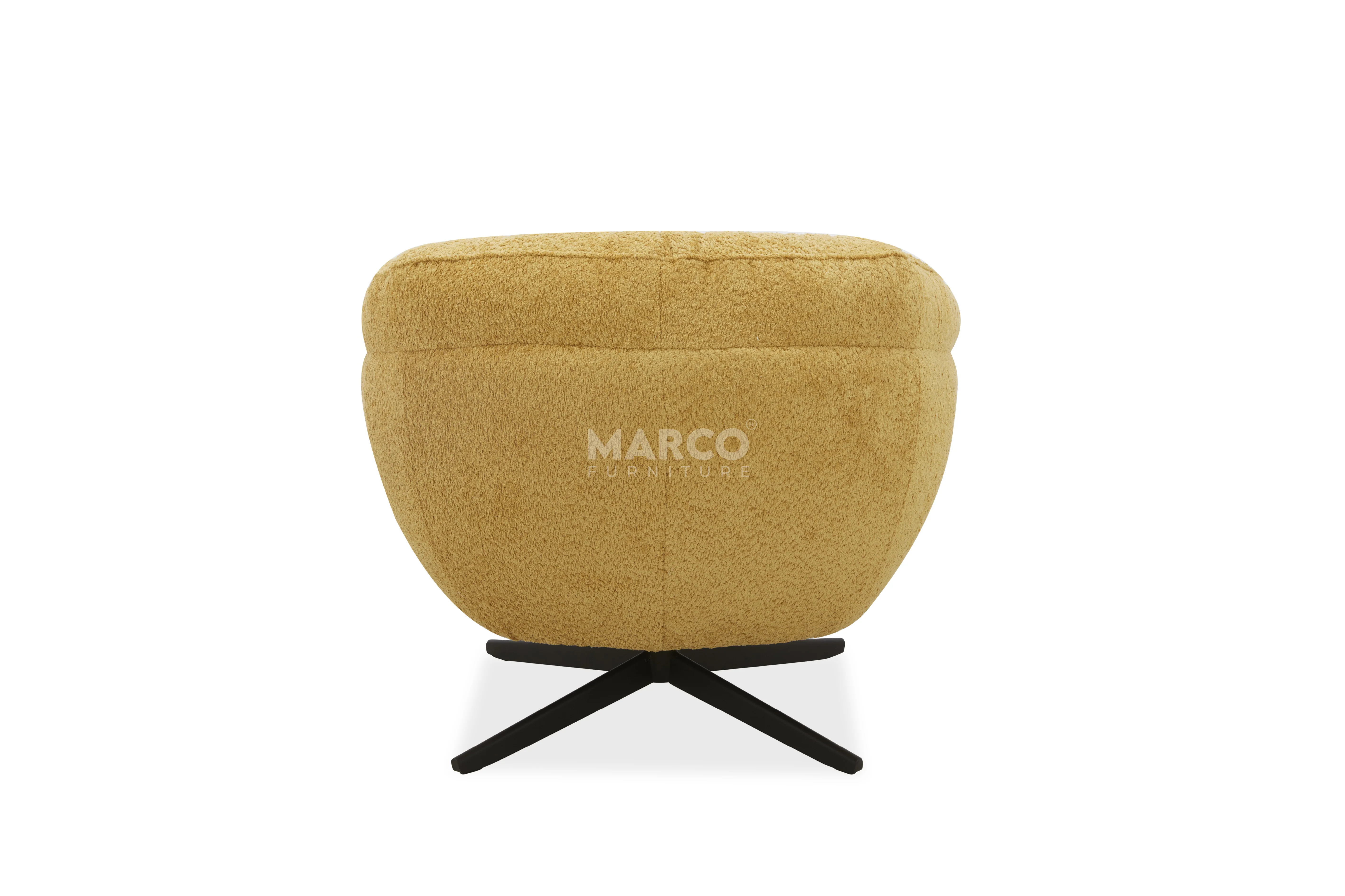 Stella Velvet Accent Armchair – Swivel Occasional Chair - Image 4