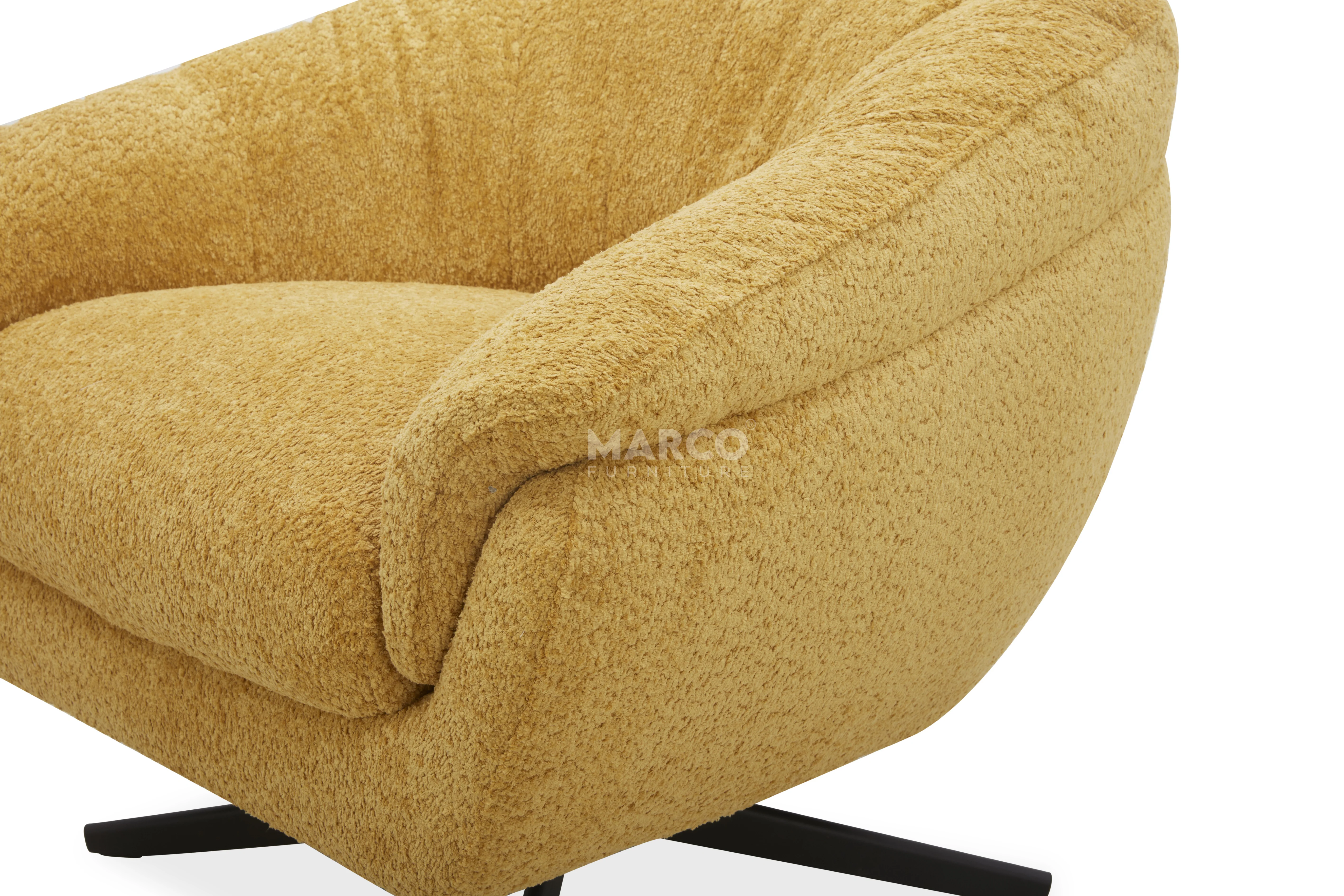 Stella Velvet Accent Armchair – Swivel Occasional Chair - Image 5