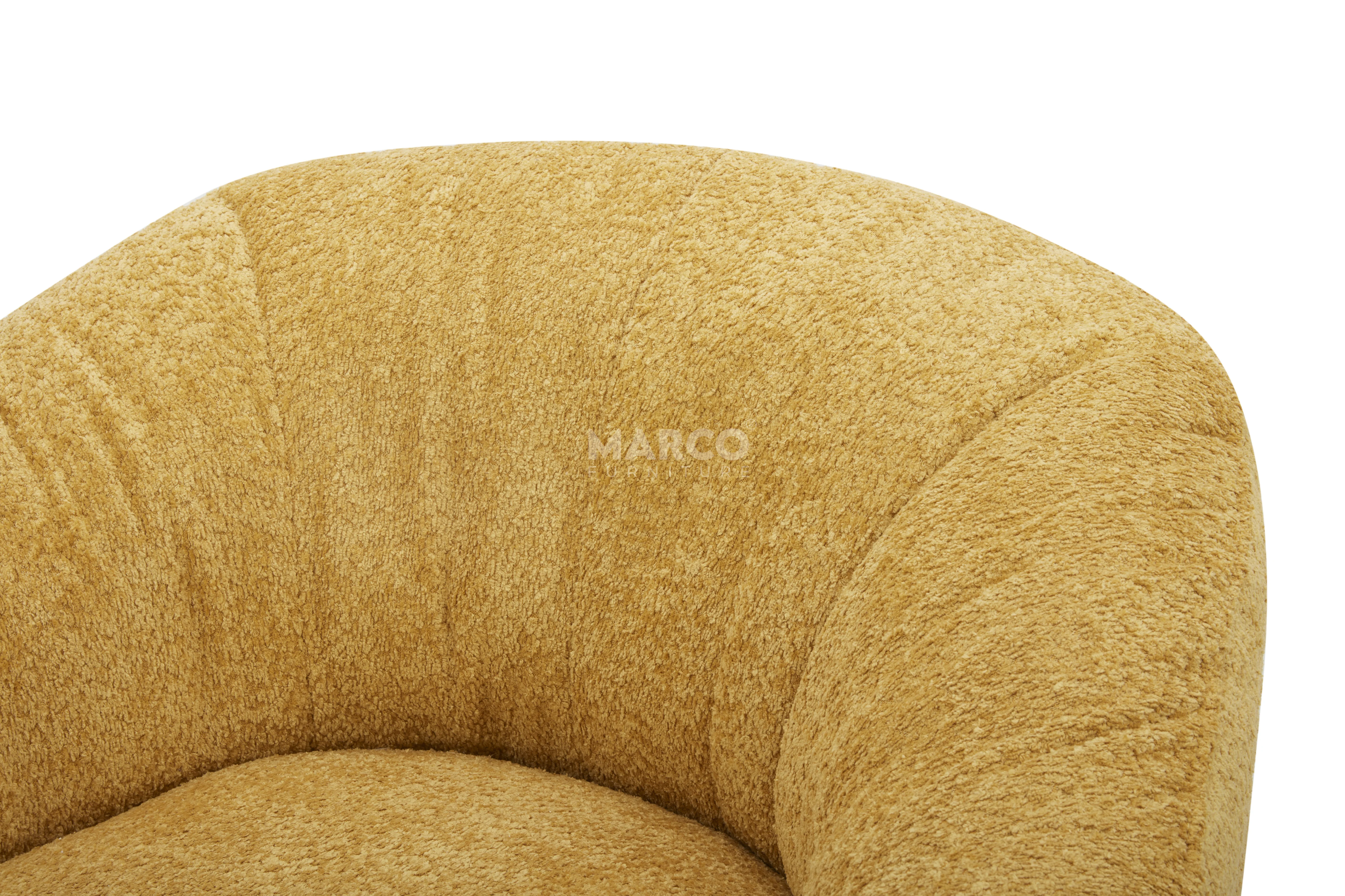 Stella Velvet Accent Armchair – Swivel Occasional Chair - Image 9