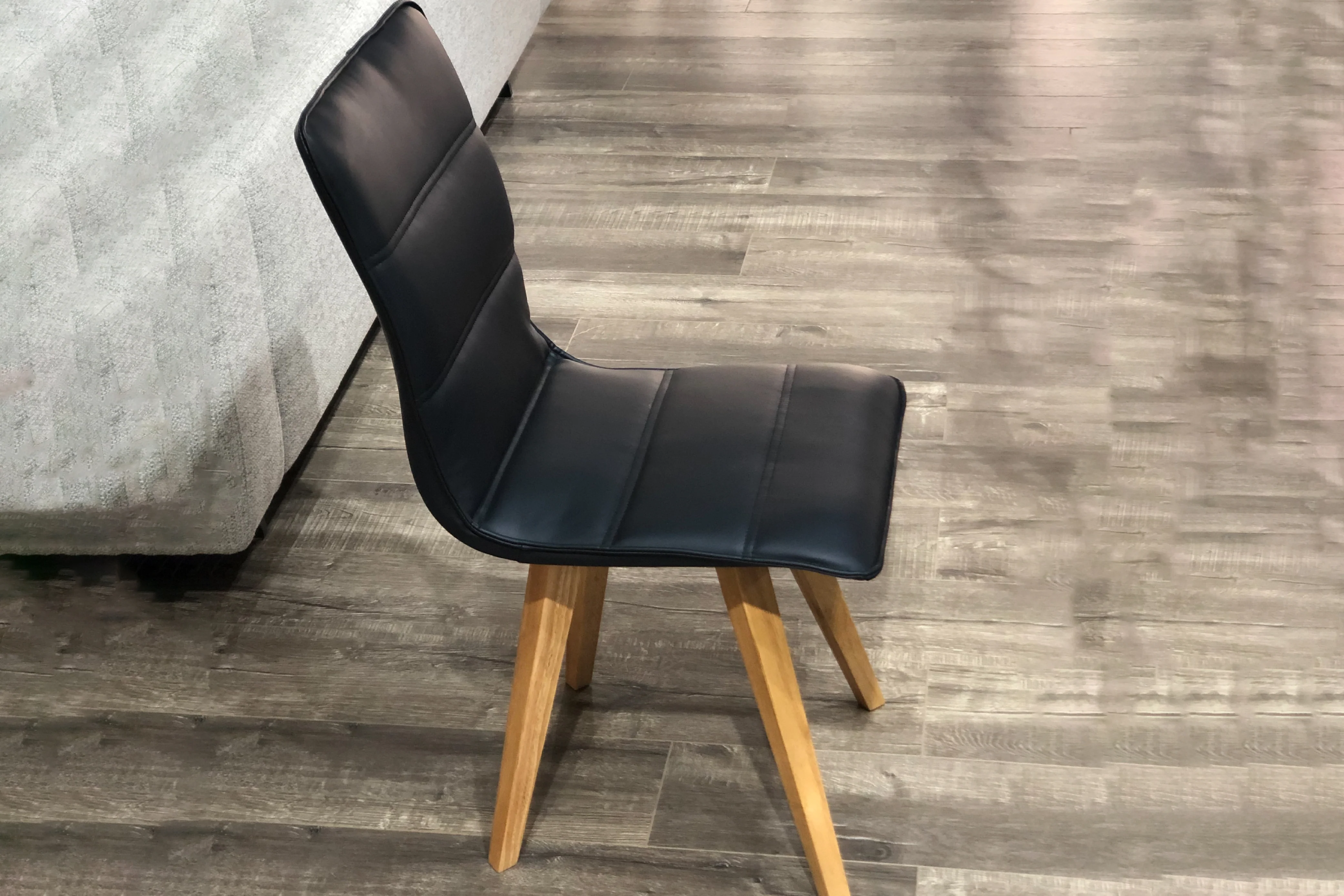 Sydney Black PU Leather Dining Chair – Armless High-Back Chair - Image 4
