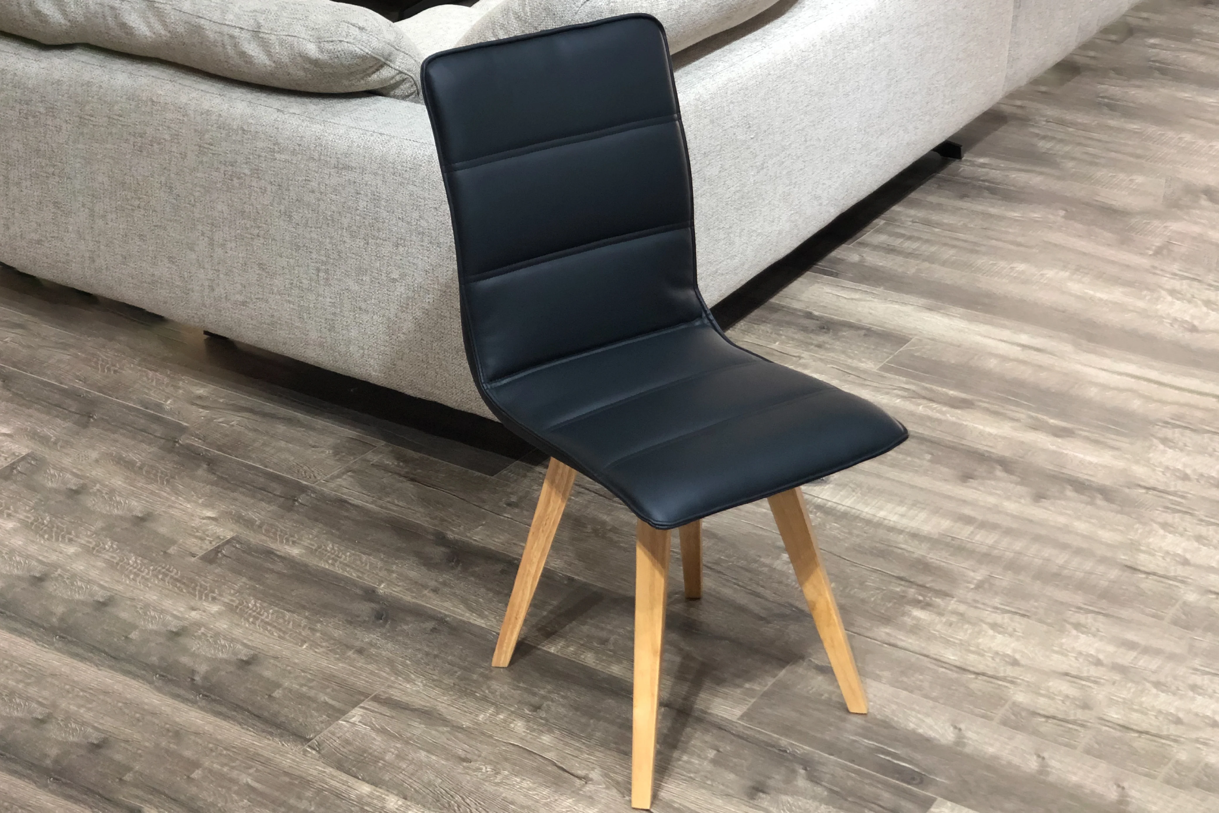 Sydney Black PU Leather Dining Chair – Armless High-Back Chair - Image 6