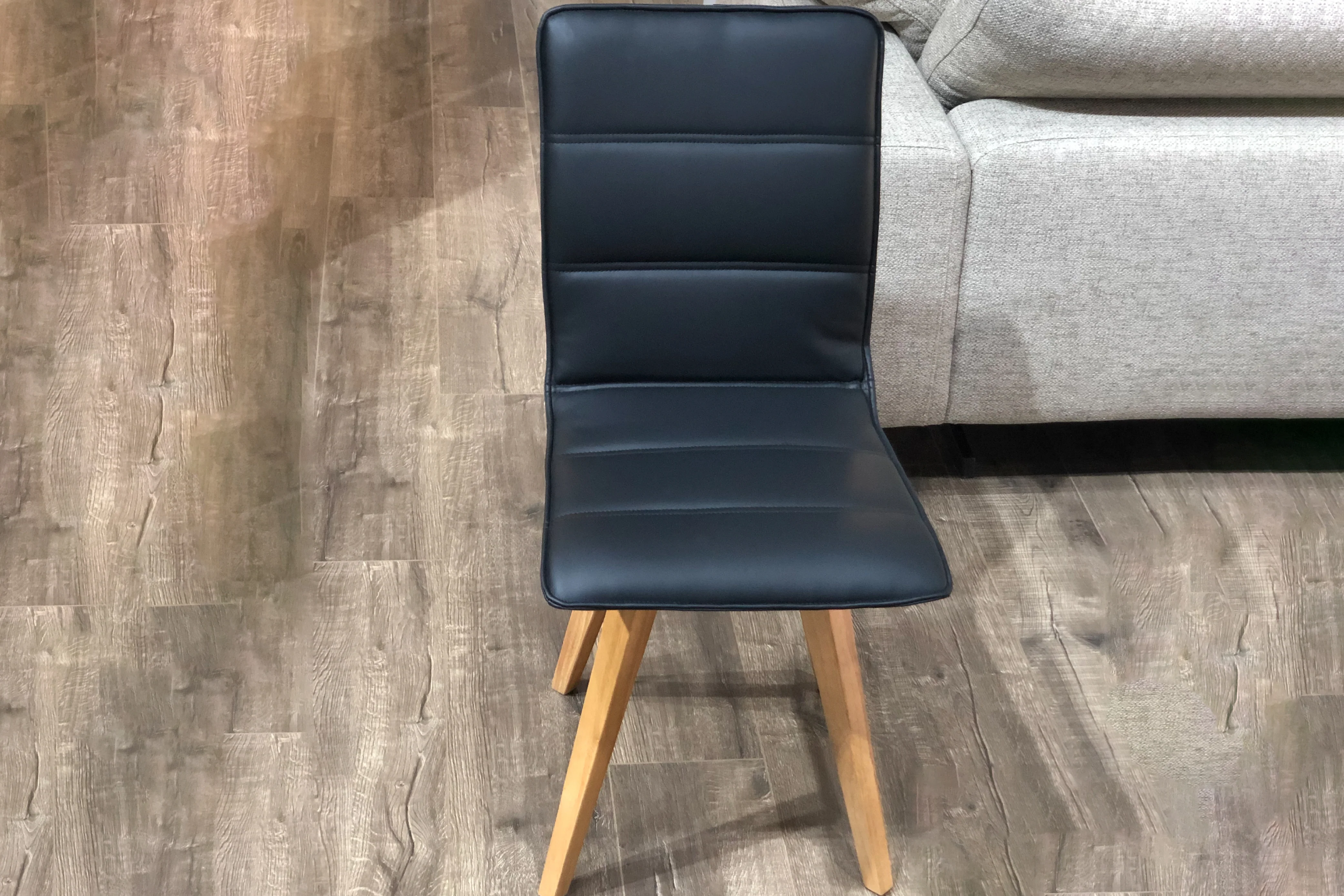 Sydney Black PU Leather Dining Chair – Armless High-Back Chair - Image 7