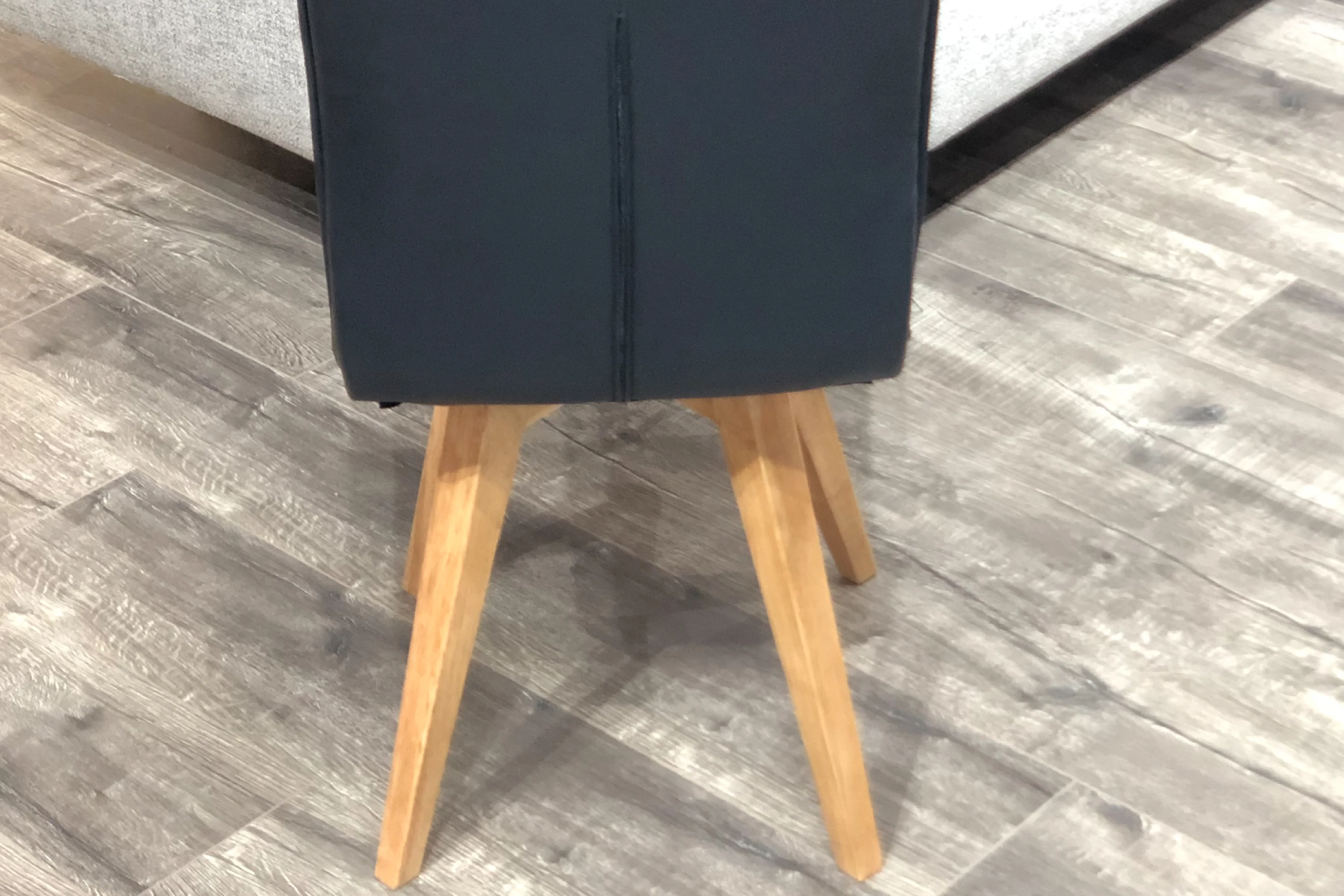 Sydney Black PU Leather Dining Chair – Armless High-Back Chair - Image 9