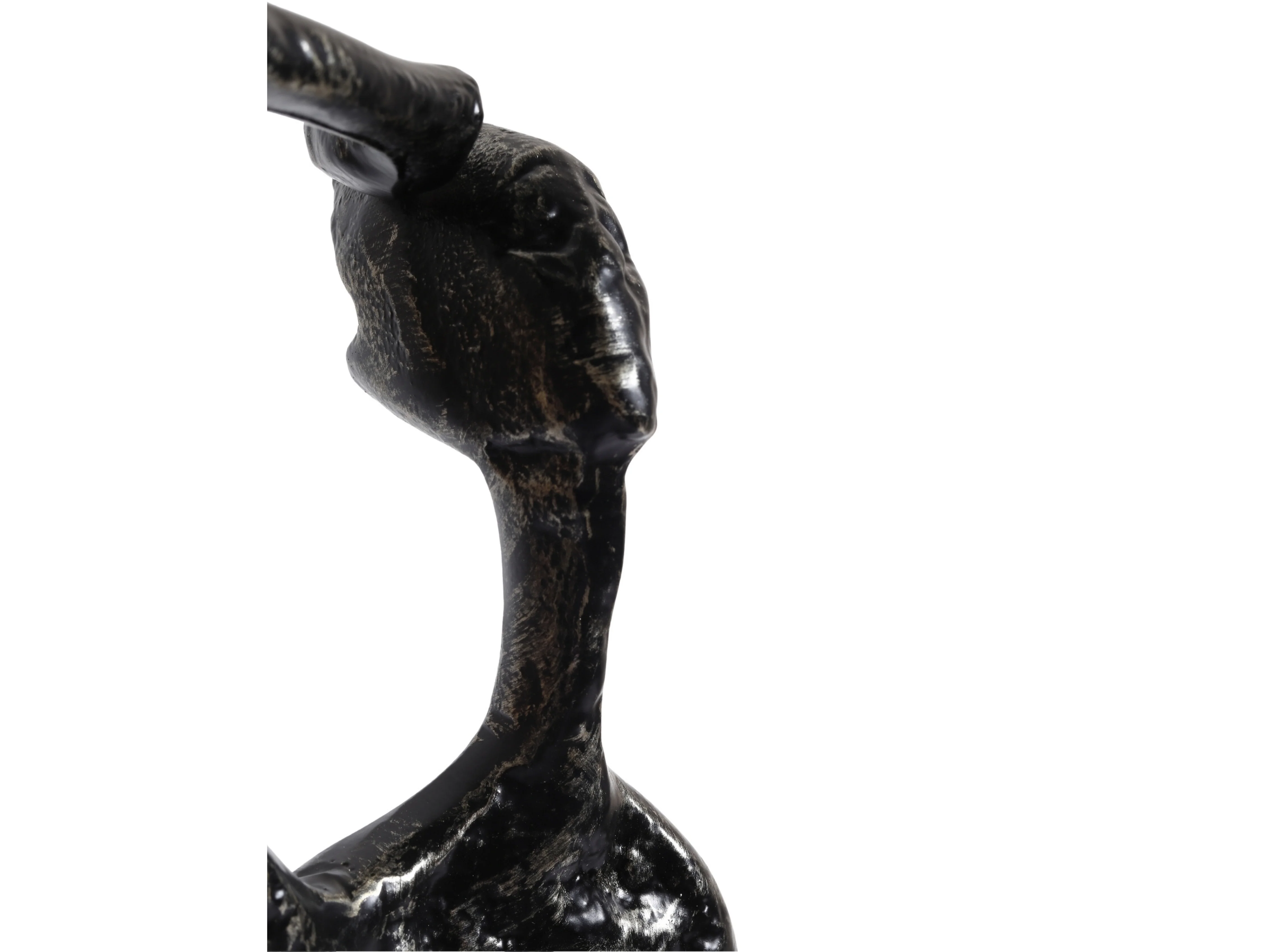 Thinking Man Figurine – Black & Gold Metal Shelf Sculpture - Image 15