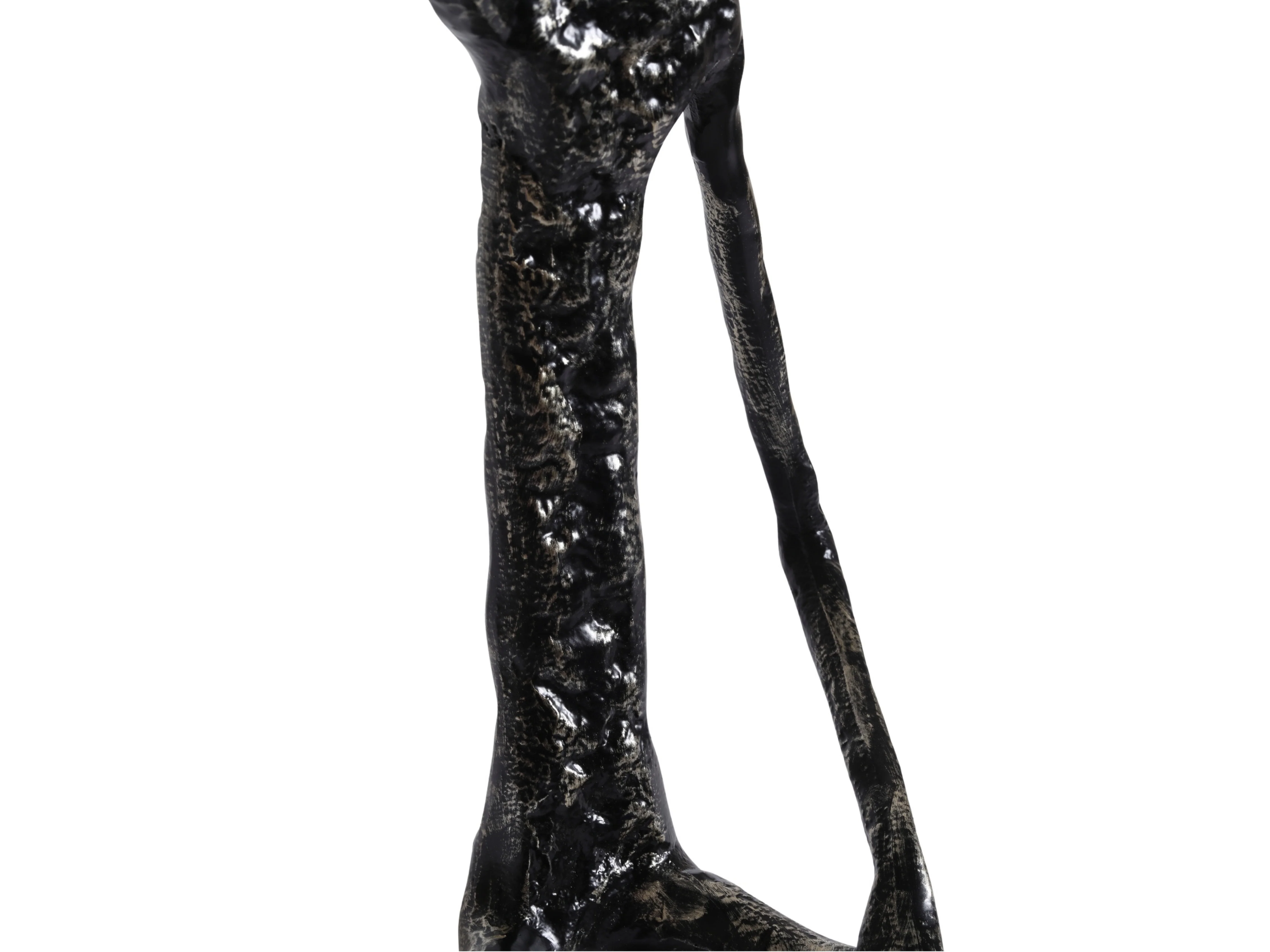 Thinking Man Figurine – Black & Gold Metal Shelf Sculpture - Image 17