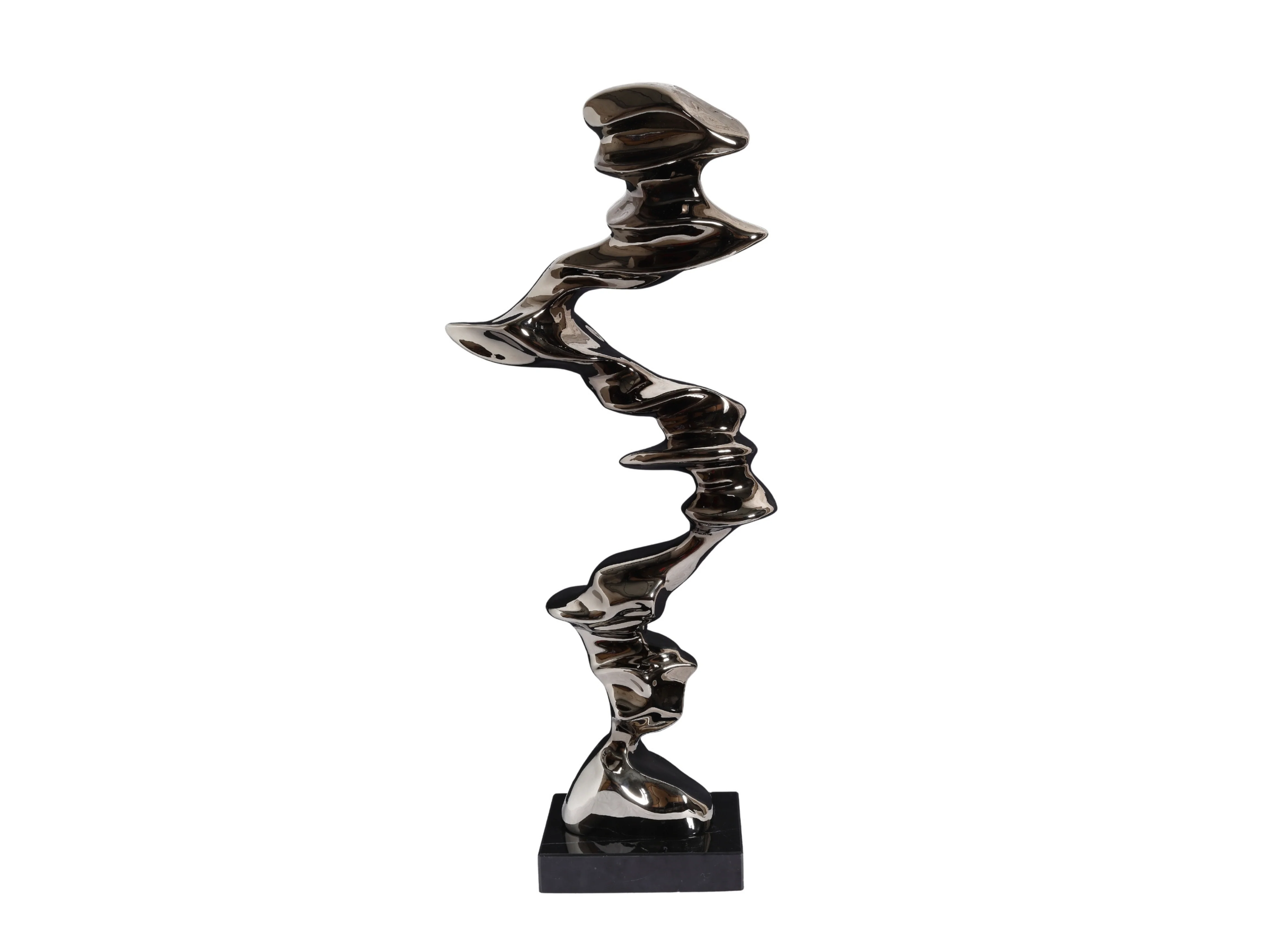 Twisting Flow Black Sculpture - Image 3