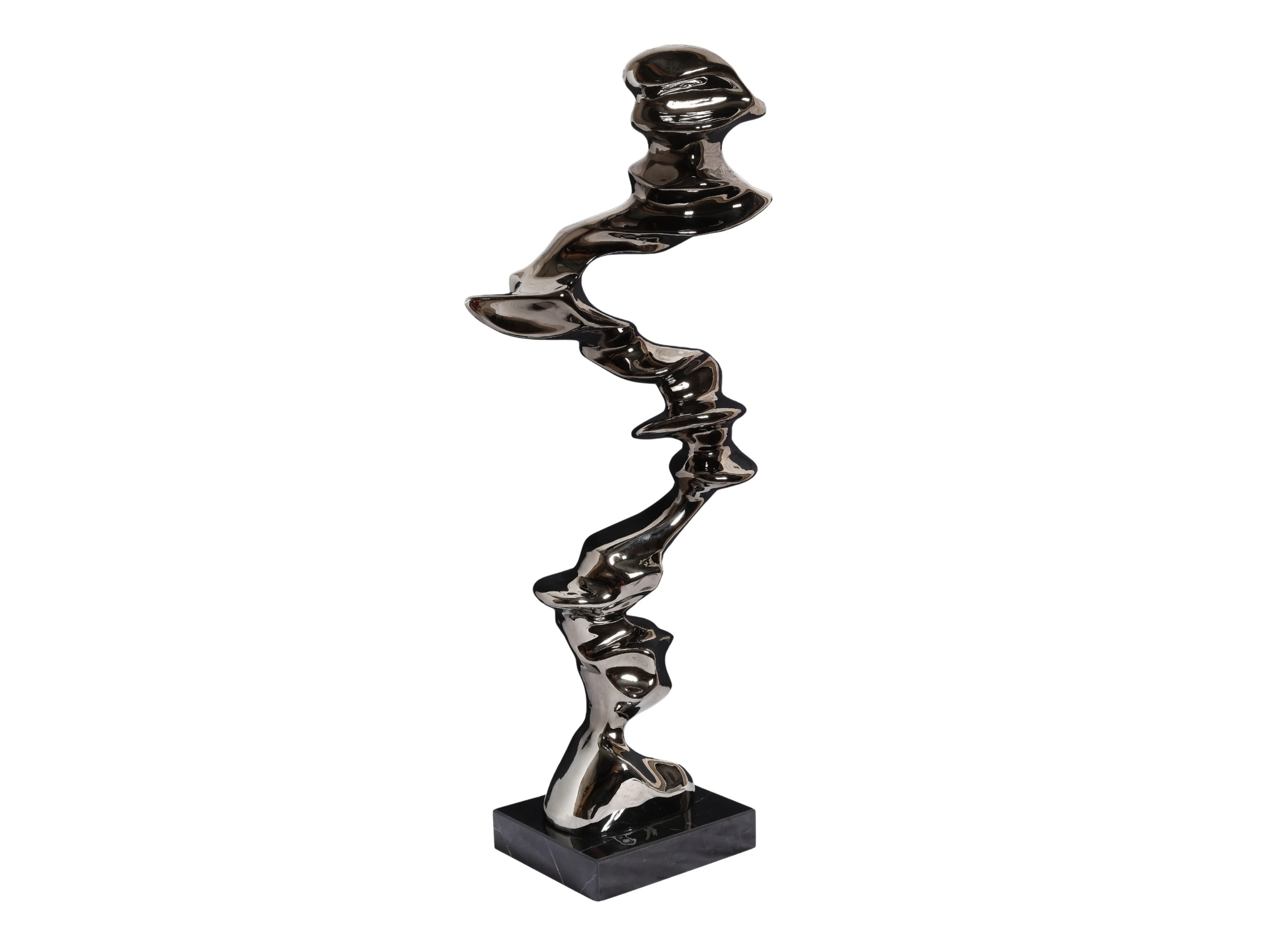 Twisting Flow Black Sculpture - Image 4