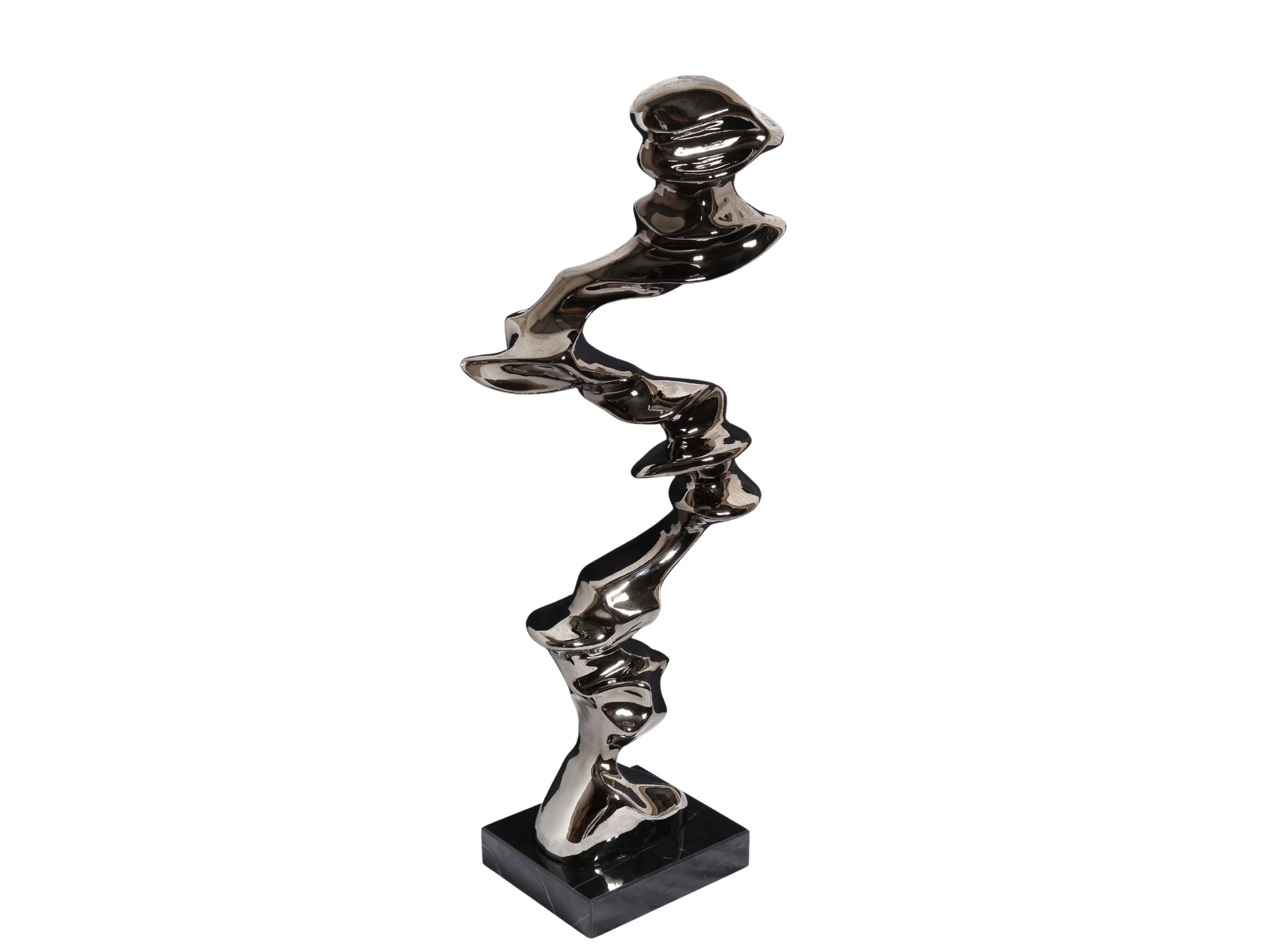 Twisting Flow Black Sculpture - Image 5