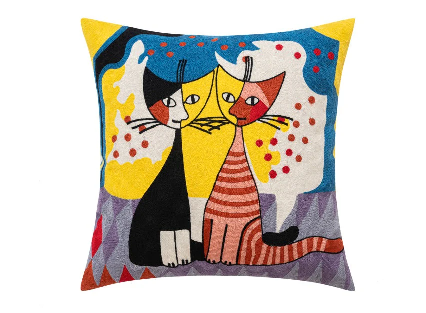 Two Kitty Love Cushion