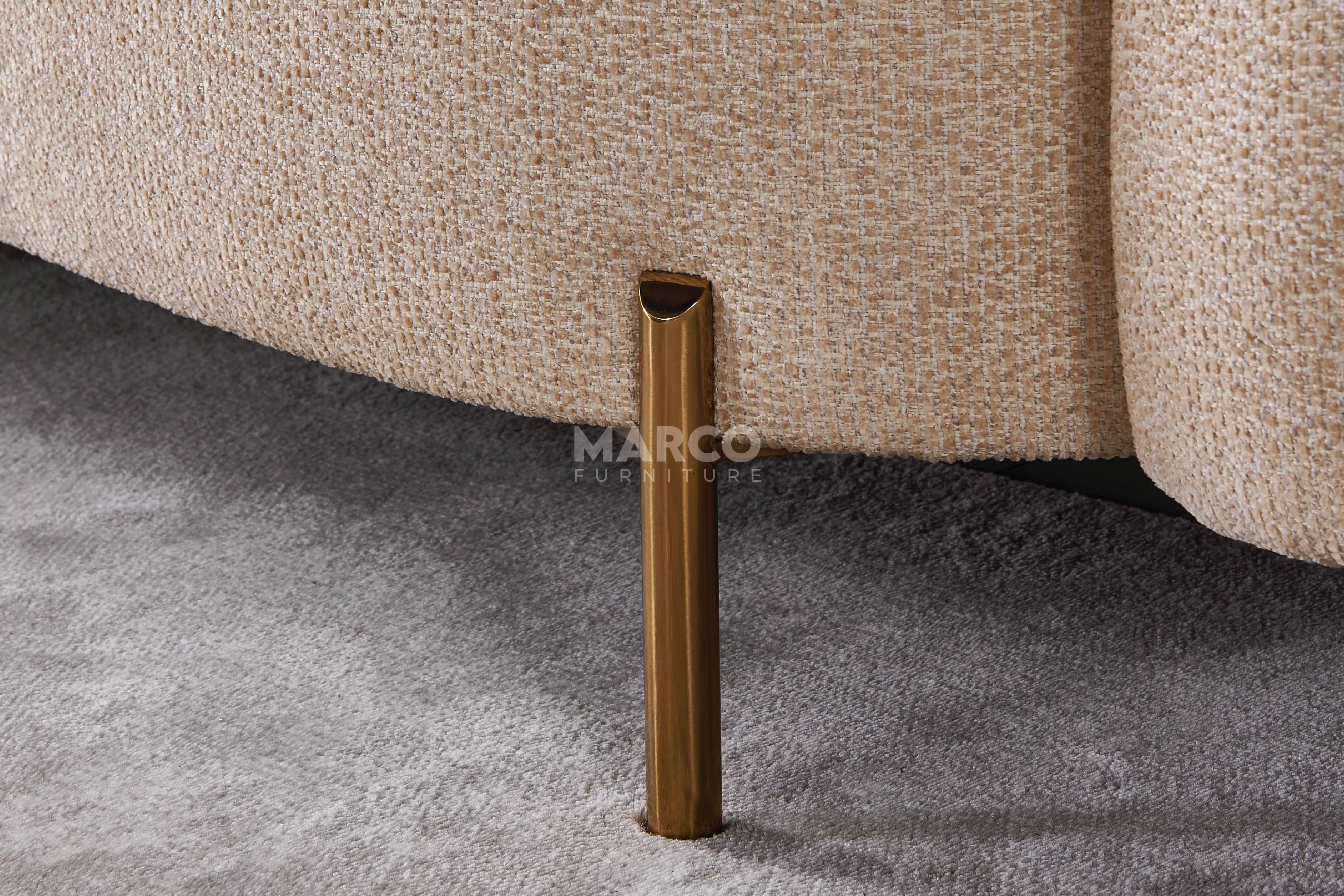 Velluto Curved Fabric Sofa Set - Modern Lounge Sofa - Image 6