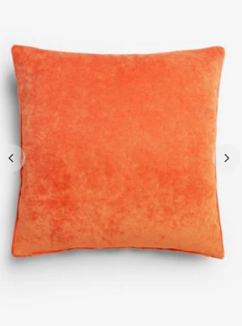 Velour OrangeColor Designer Cushion - Image 2