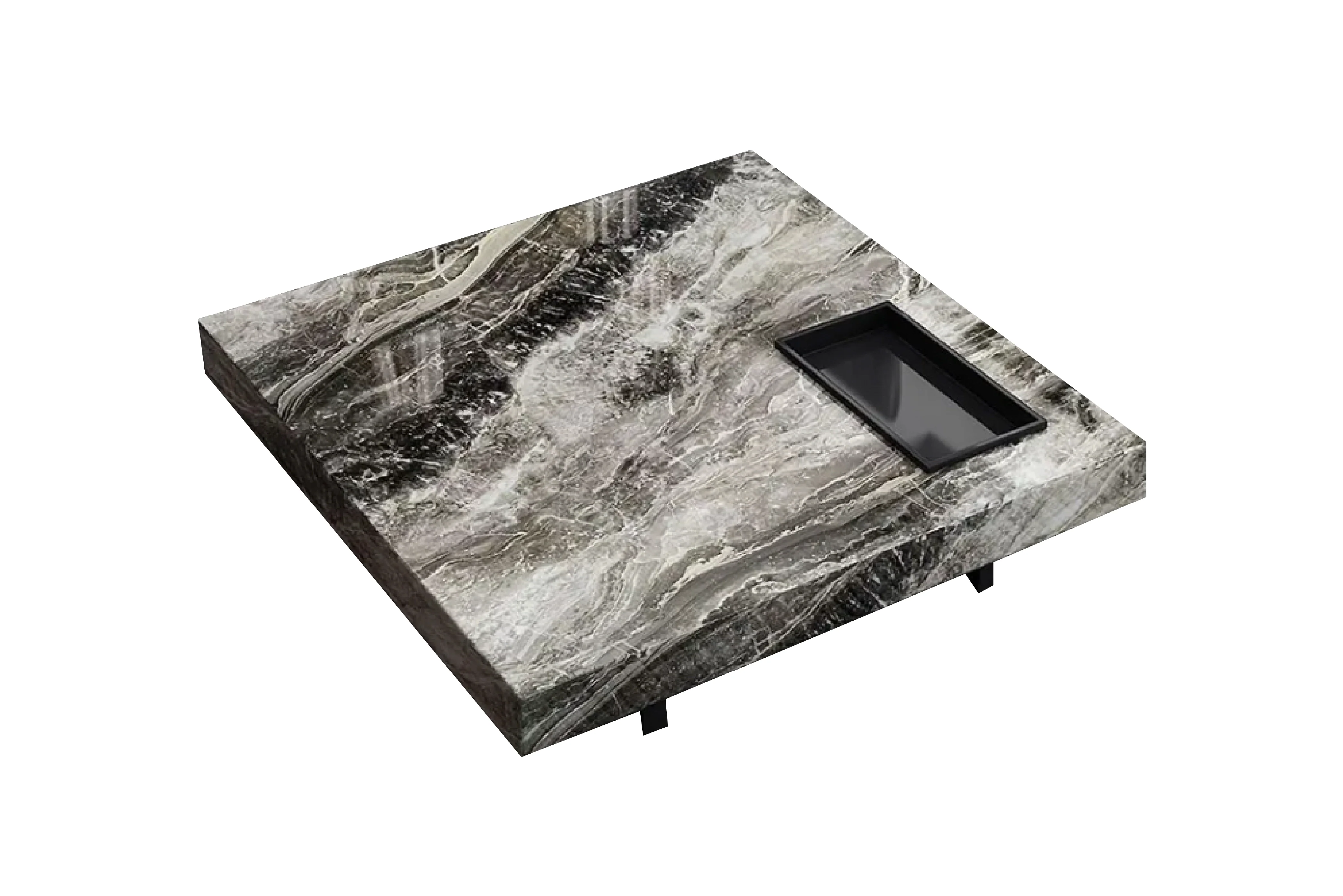 Venezia sintered Stone Coffee Table with Stainless Steel Base - Image 6