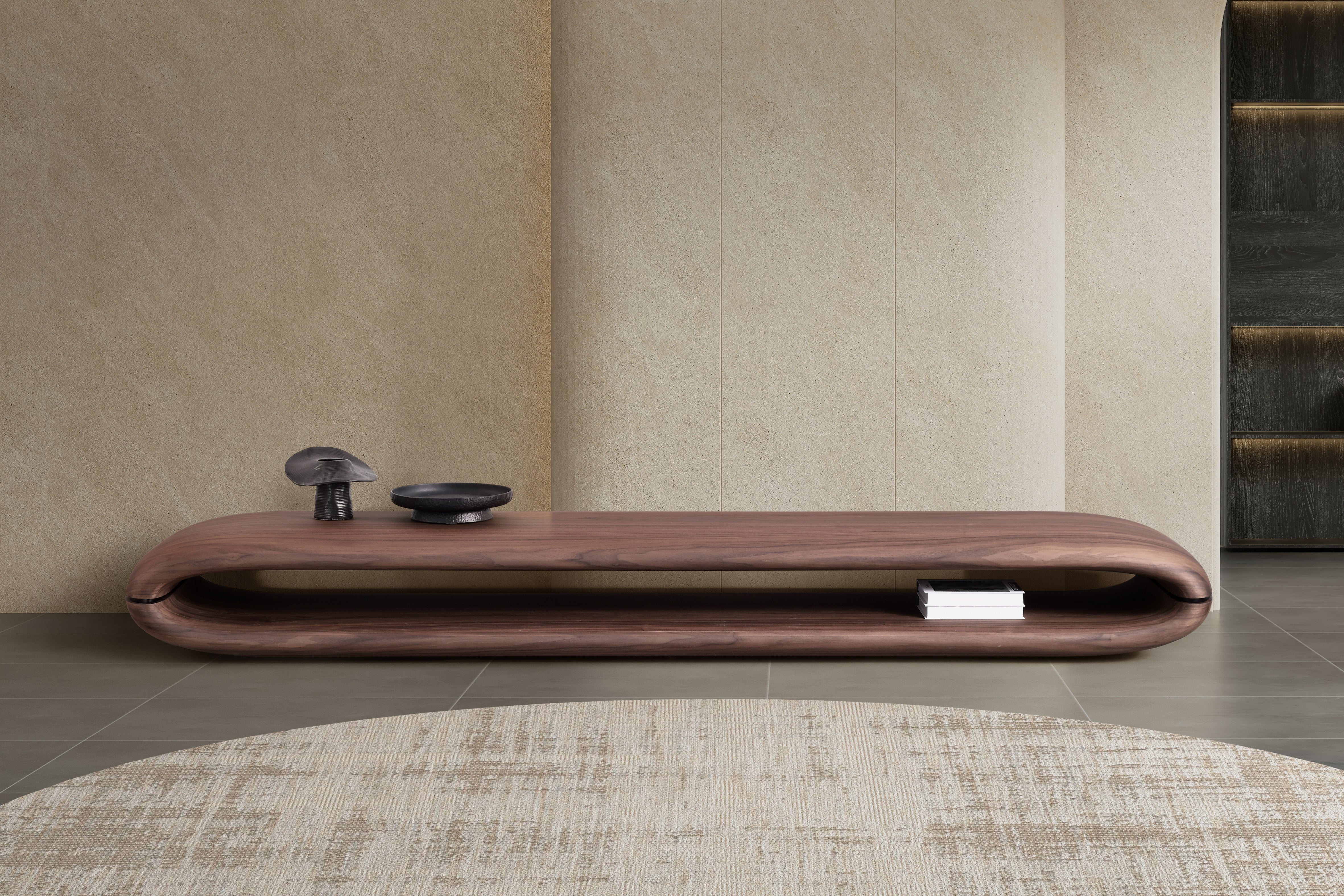 Venus Walnut TV Unit – Modern Lowline TV Cabinet - Image 2