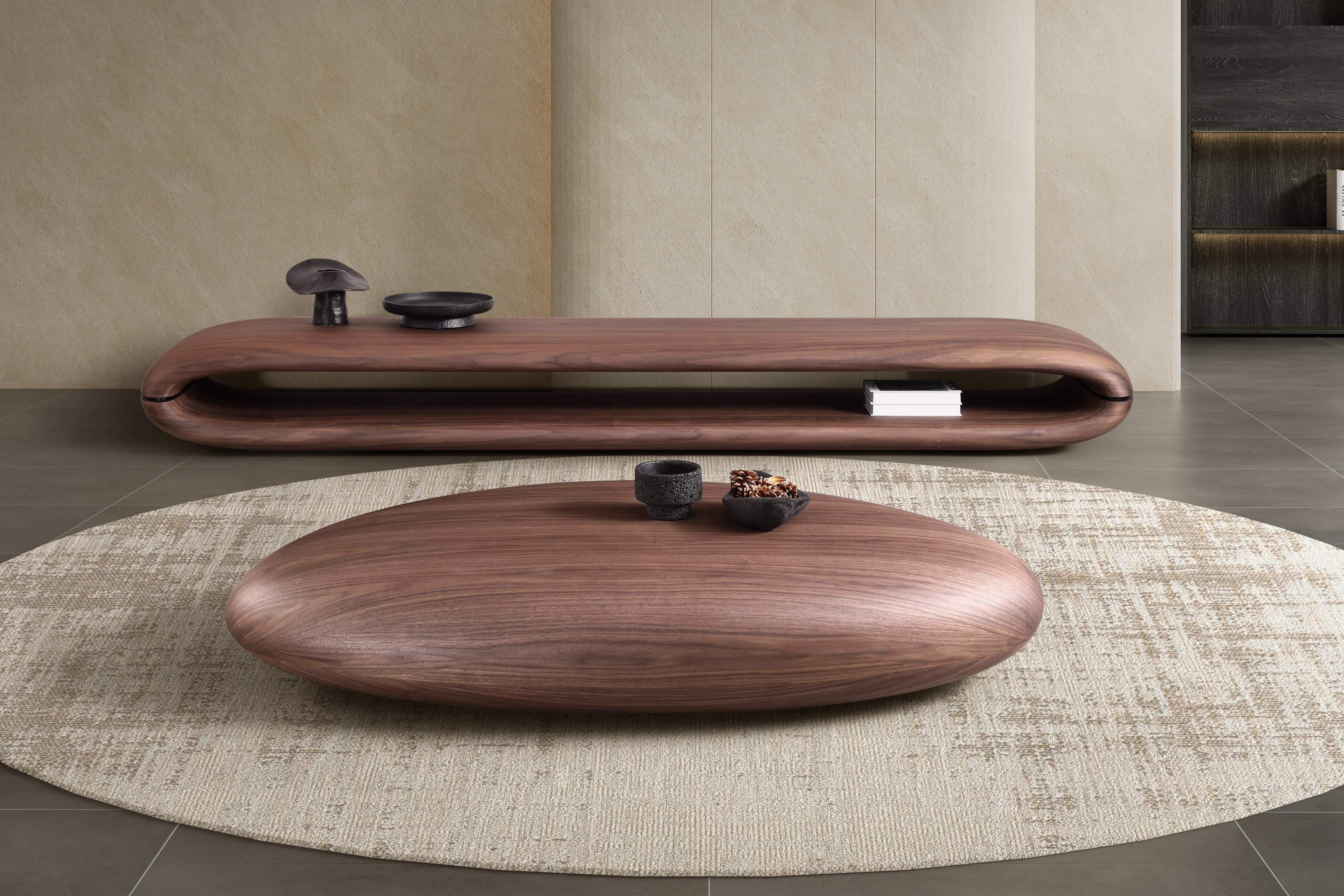 Venus Walnut TV Unit – Modern Lowline TV Cabinet - Image 3