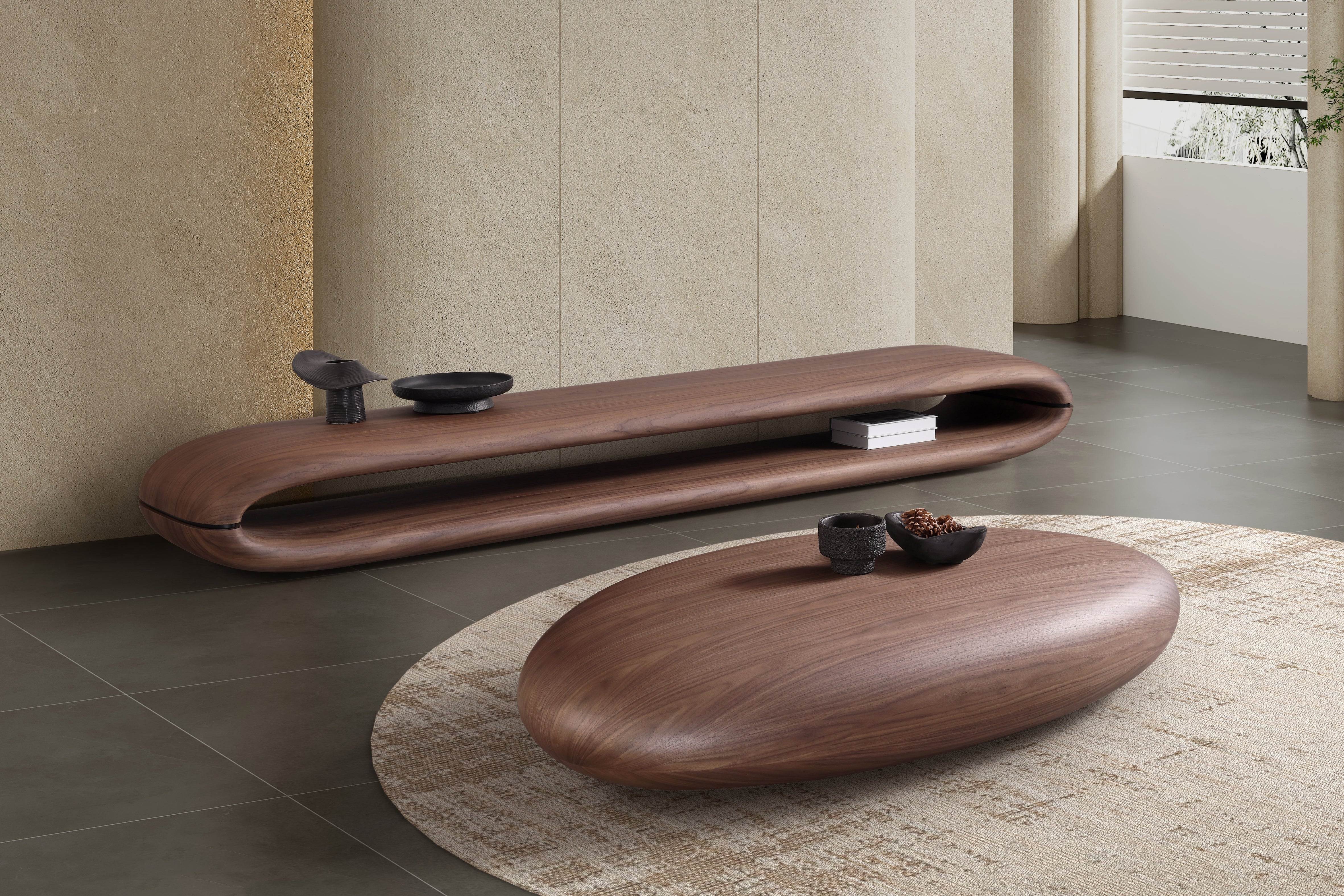 Venus Walnut TV Unit – Modern Lowline TV Cabinet - Image 4