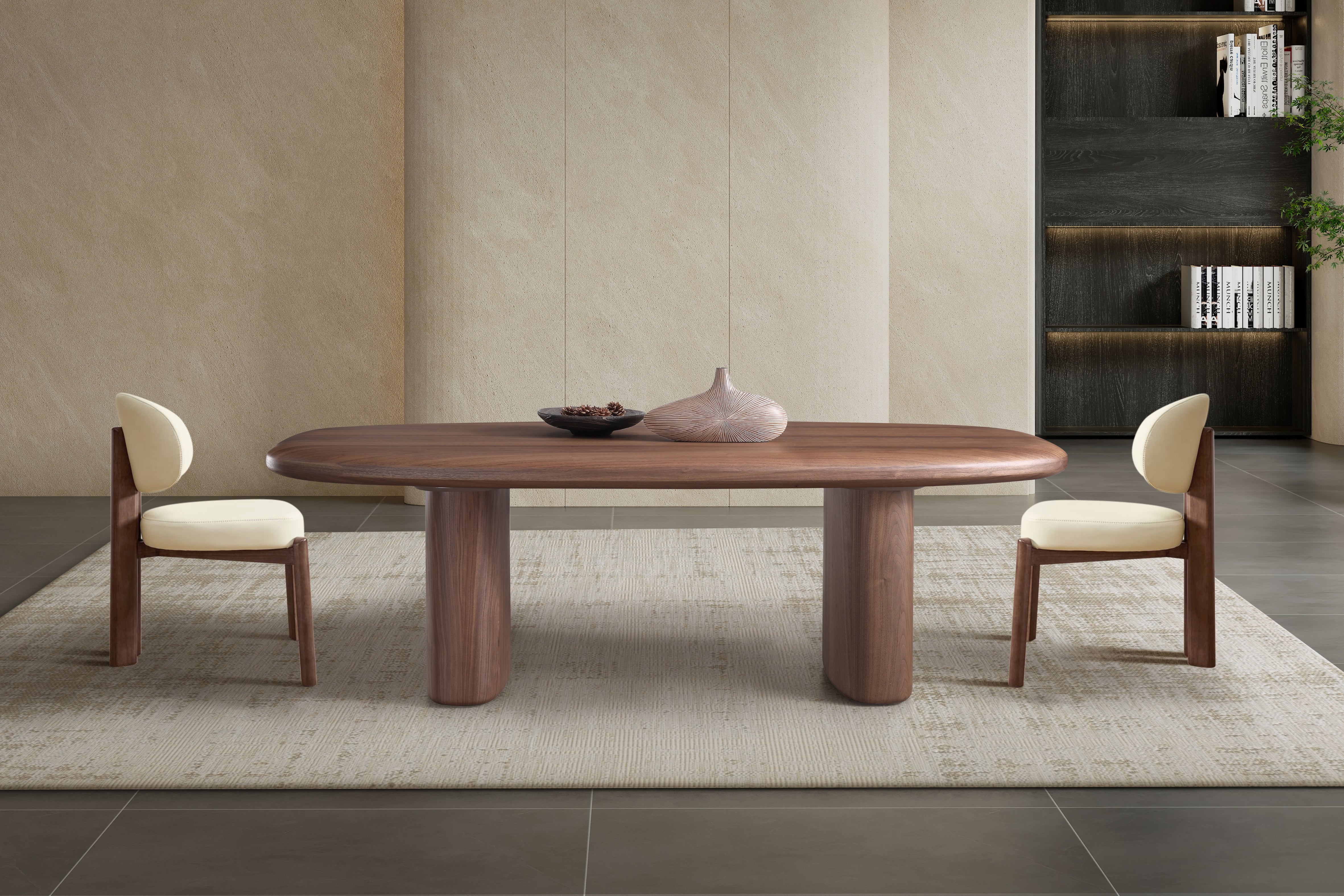 Venus Walnut Oval Dining Table (200cm) - Image 2