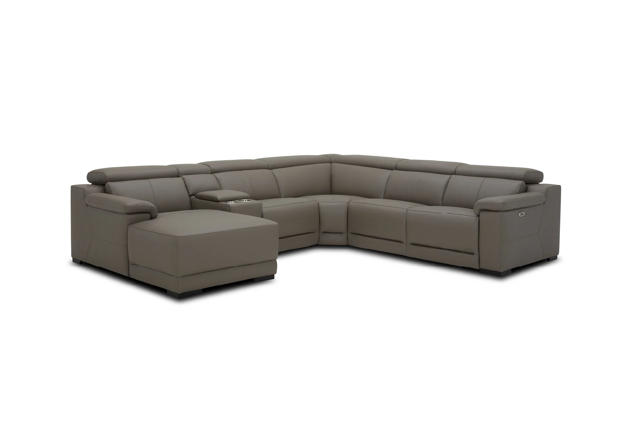 Victoria L-Shape Leather Lounge - Modular Corner Recliner Sofa - Image 3