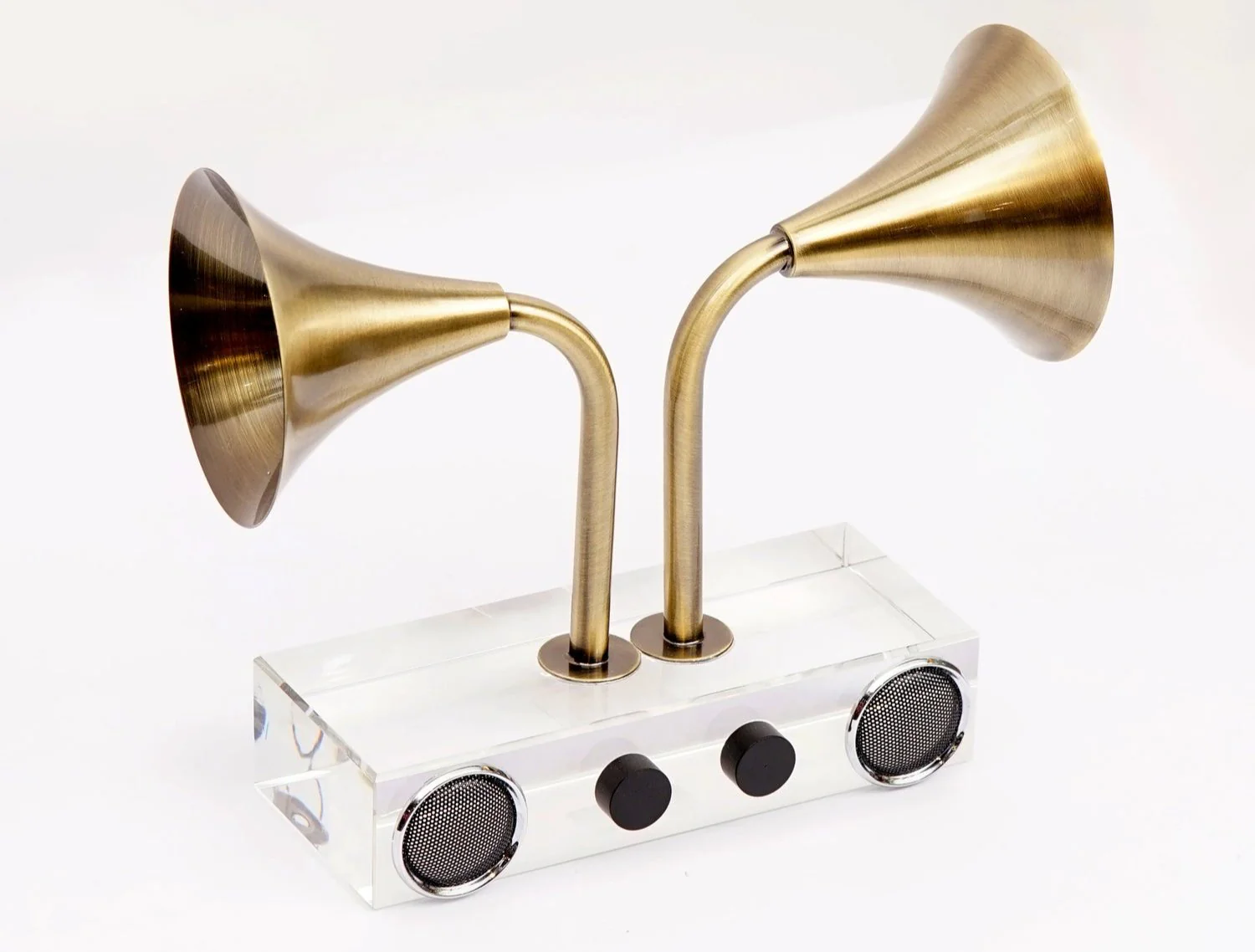 Acrylic Twin Horn Vintage Gramophone - Image 2