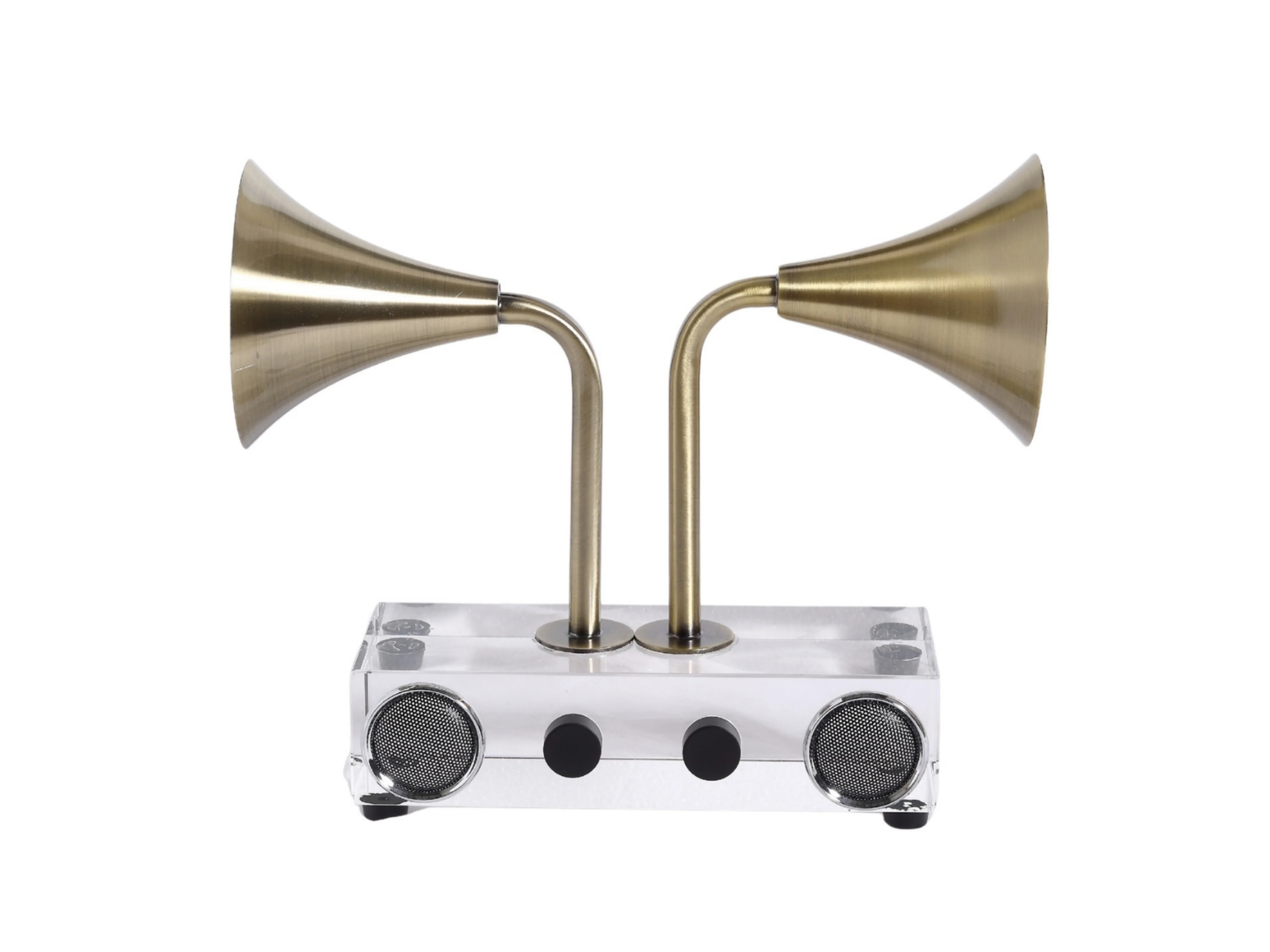 Acrylic Twin Horn Vintage Gramophone - Image 3