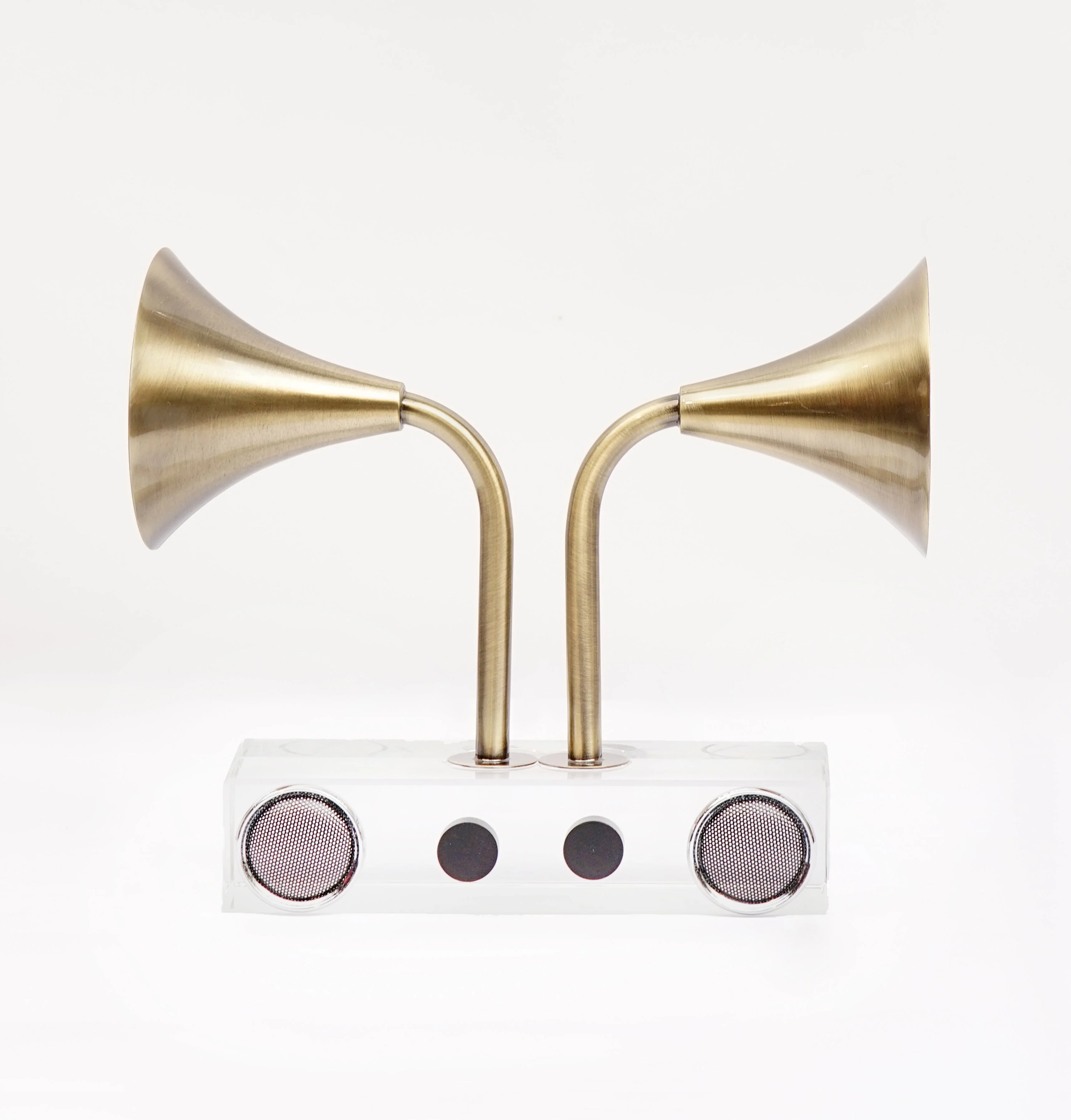 Acrylic Twin Horn Vintage Gramophone - Image 4