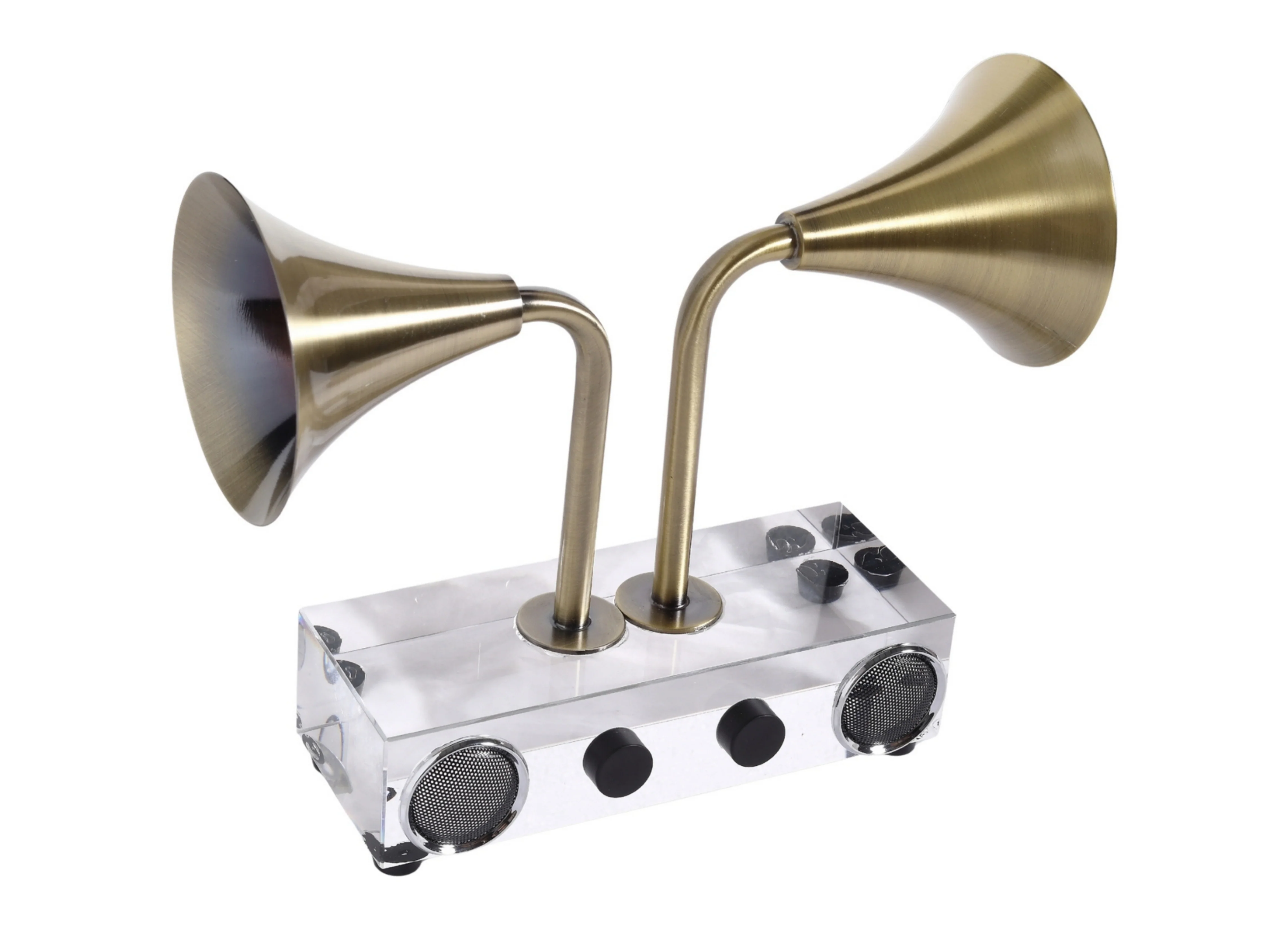 Acrylic Twin Horn Vintage Gramophone - Image 6