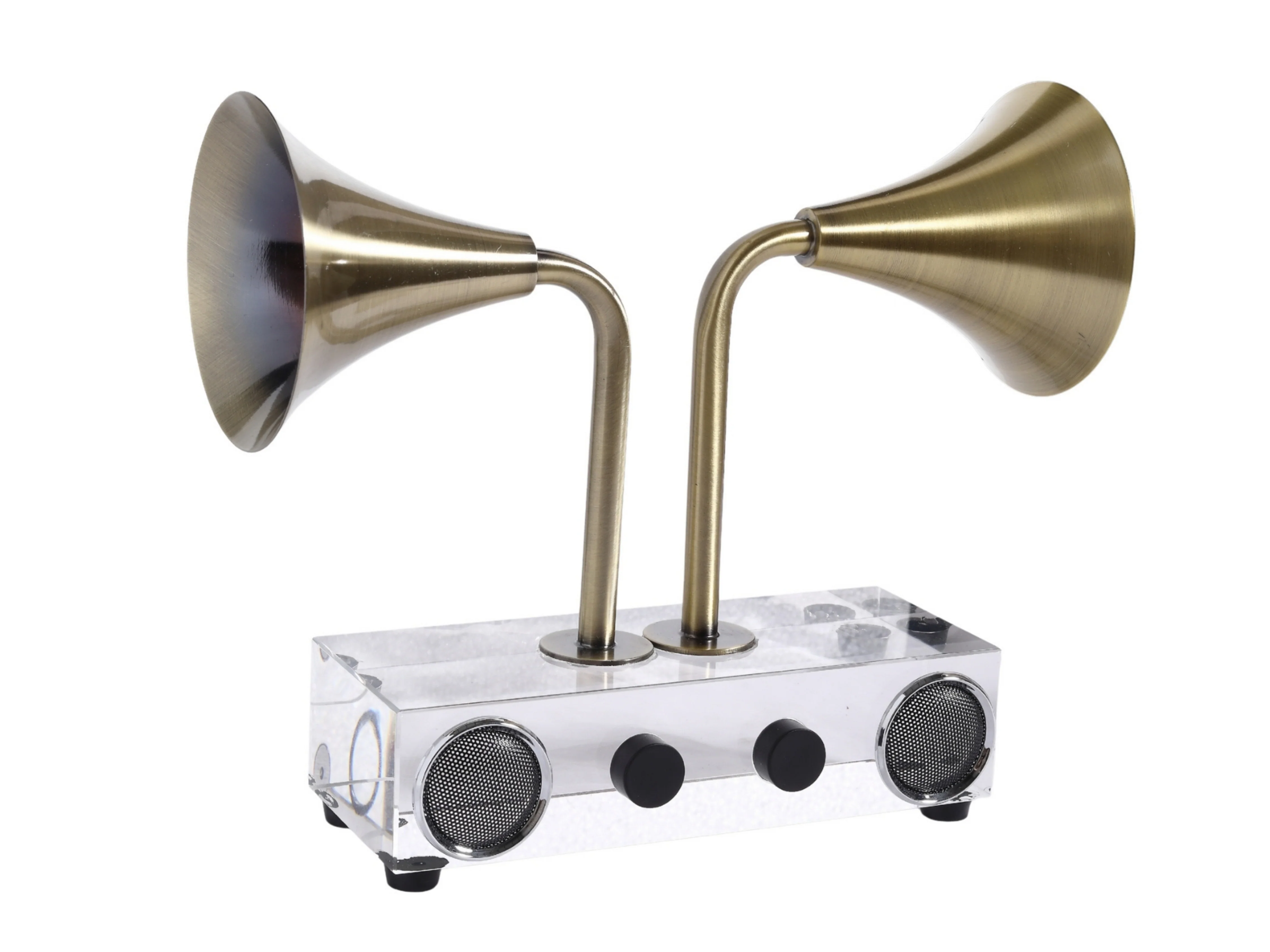Acrylic Twin Horn Vintage Gramophone - Image 7