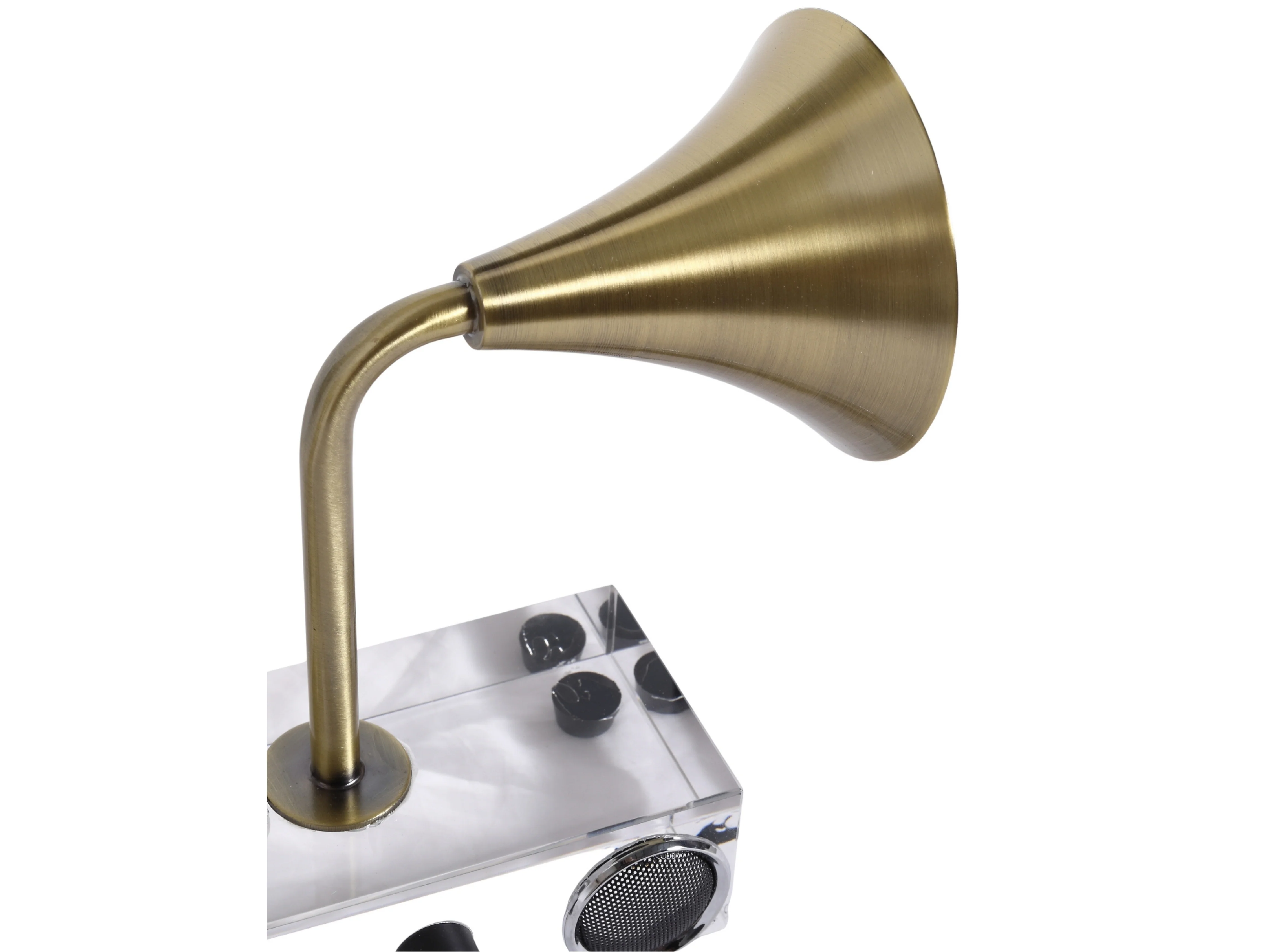 Acrylic Twin Horn Vintage Gramophone - Image 8