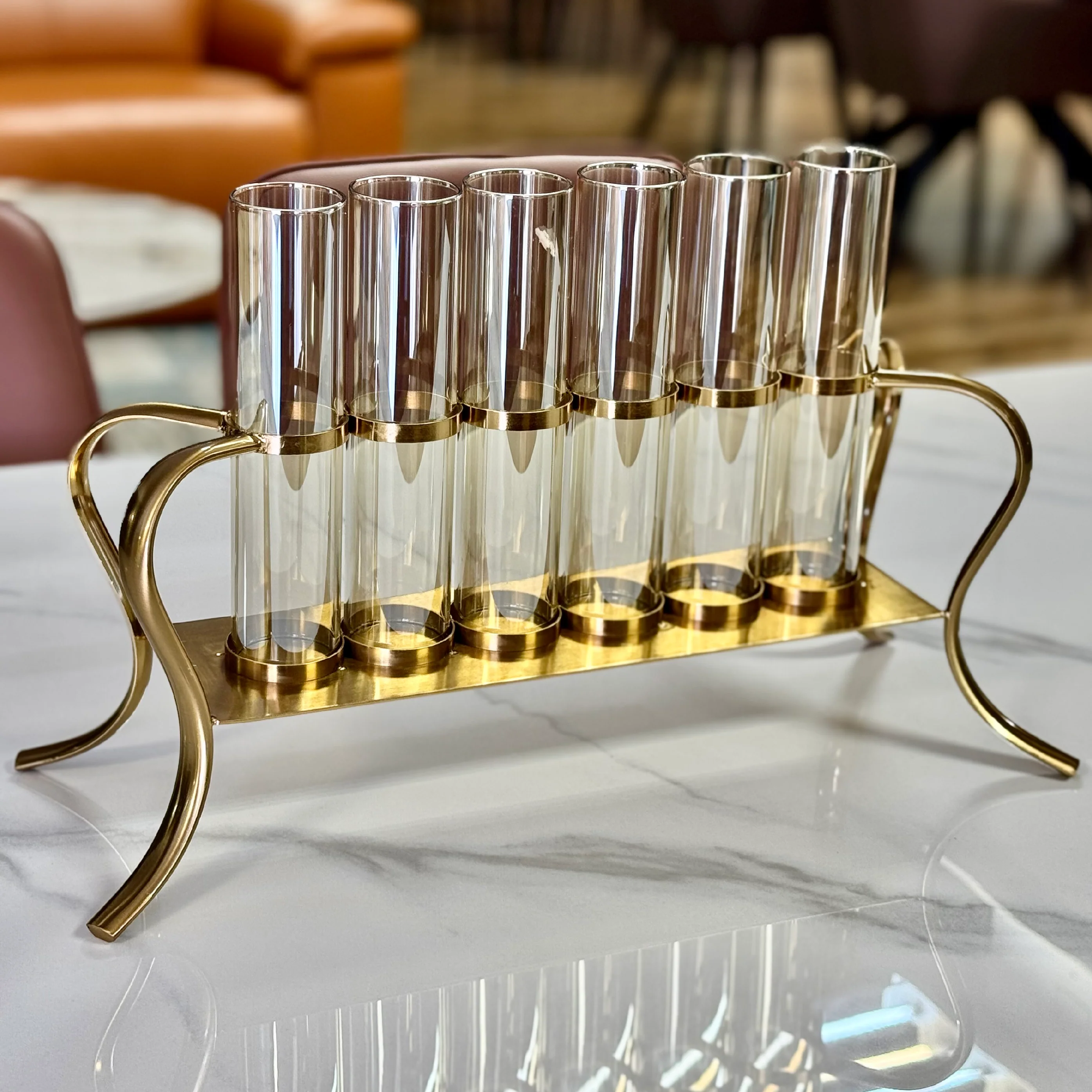 Gold Multi-Tube Candle Holder - Image 3