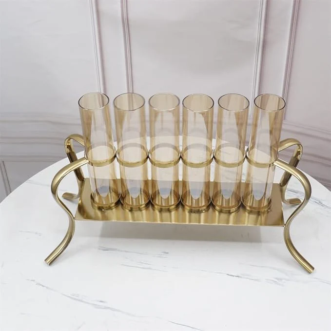 Gold Multi-Tube Candle Holder - Image 4