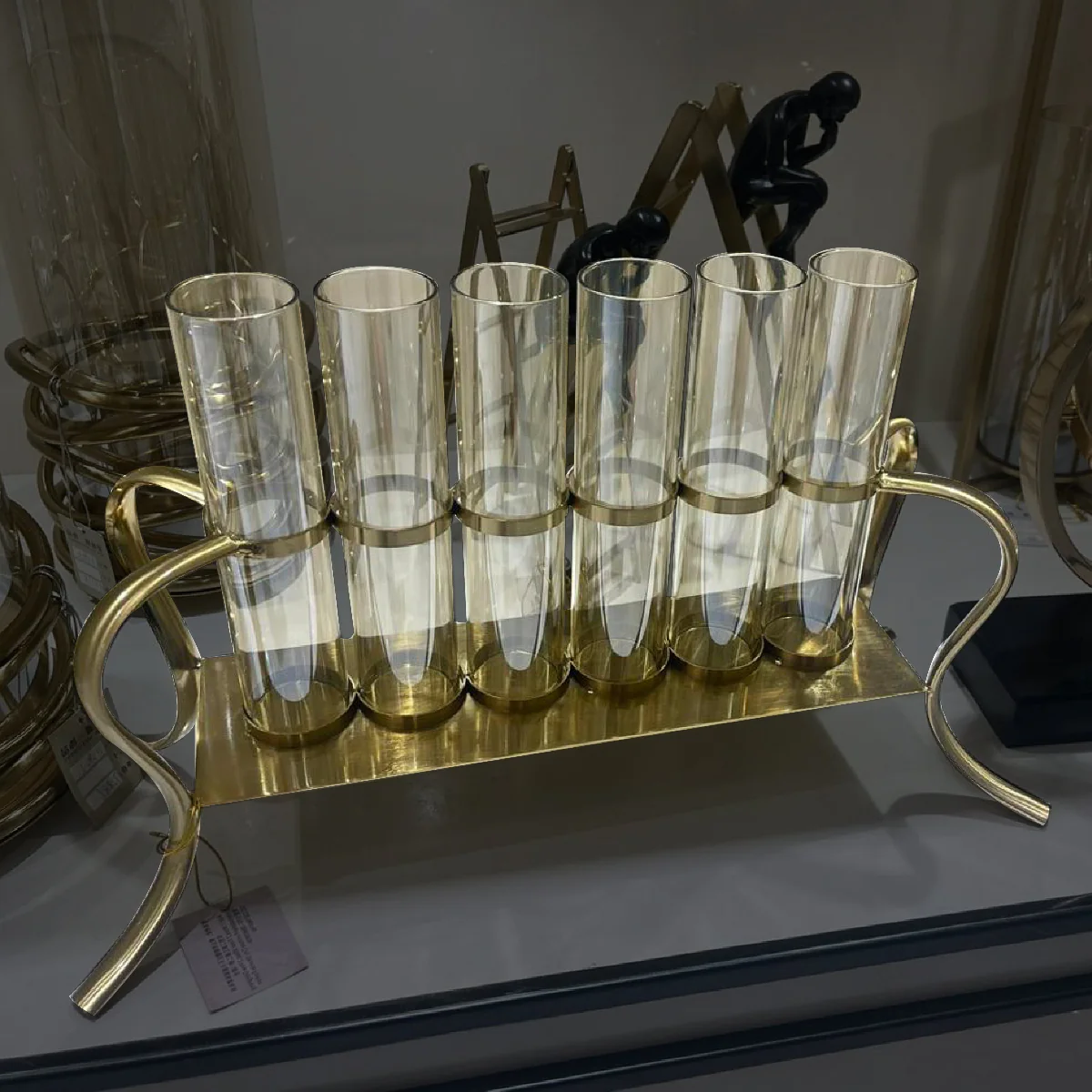 Gold Multi-Tube Candle Holder - Image 5