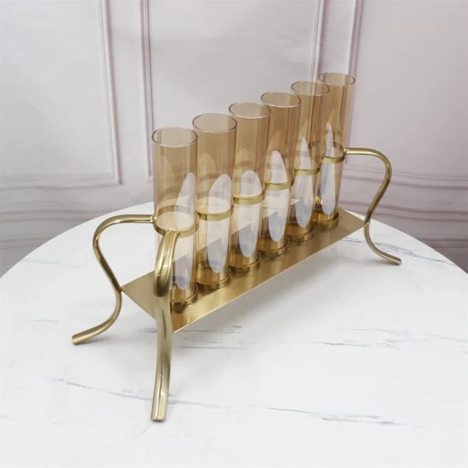 Gold Multi-Tube Candle Holder - Image 7