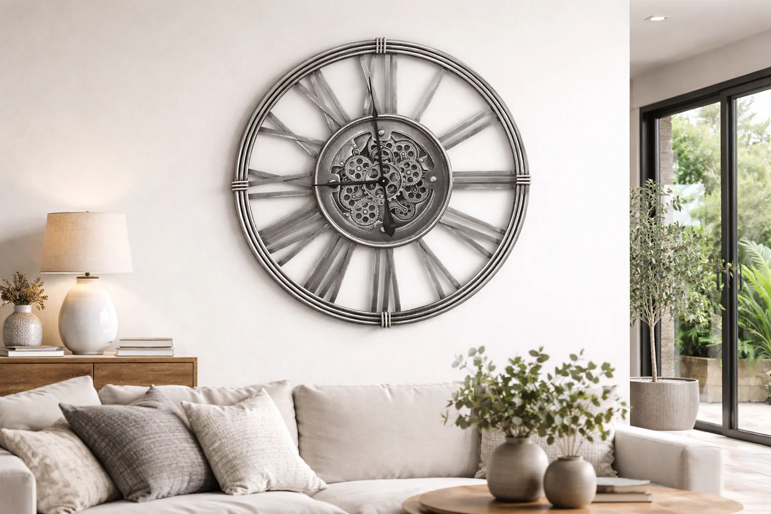 Orion Large Vintage Metal Wall Clock (80cm)